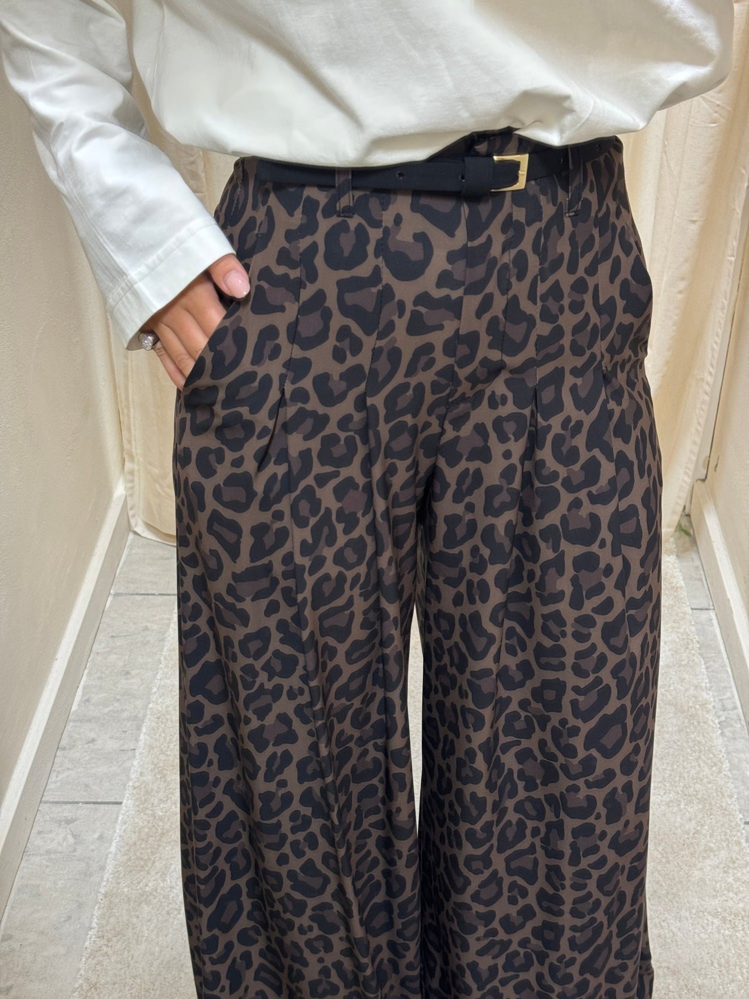 Pantalone ampio doppia pinces maculato Imperial - GiuGiò | Shop online