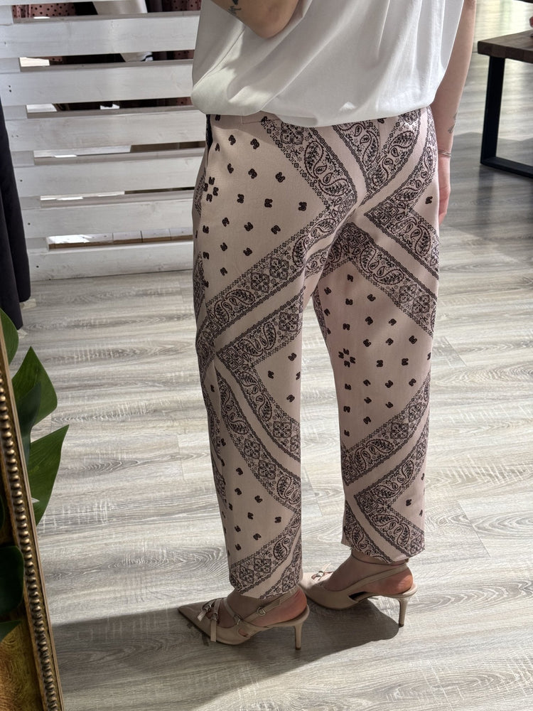 Pantalone baggy con pinces stampa bandana Dixie - GiuGiò | Shop online