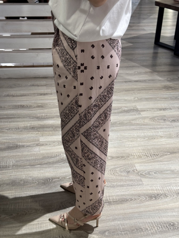 Pantalone baggy con pinces stampa bandana Dixie - GiuGiò | Shop online