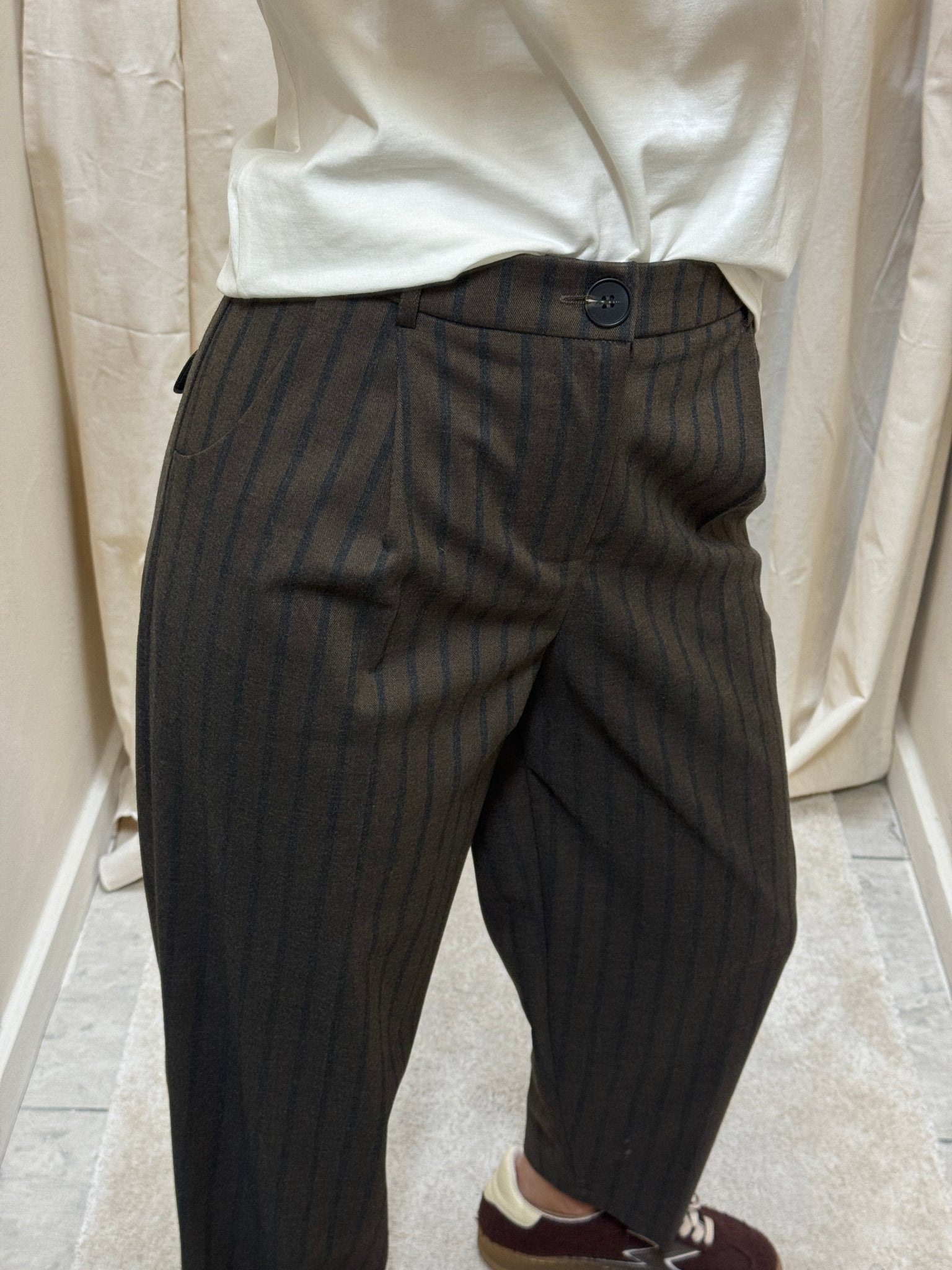 Pantalone baggy gessato Susy Mix - GiuGiò | Shop online