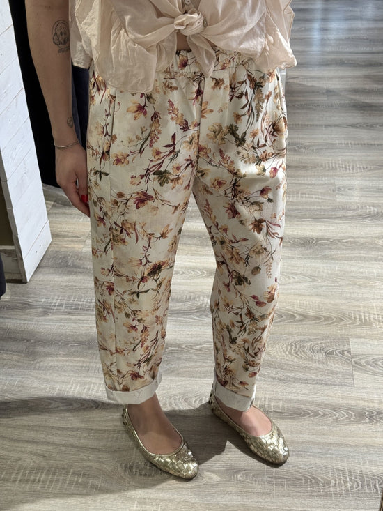Pantalone baggy stampa fiori Susy Mix - GiuGiò | Shop online