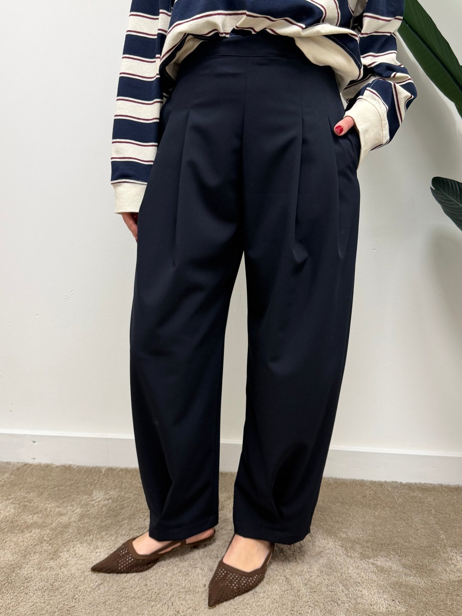 Pantalone balloon con pinces tessuto fluido VICOLO - GiuGiò | Shop online