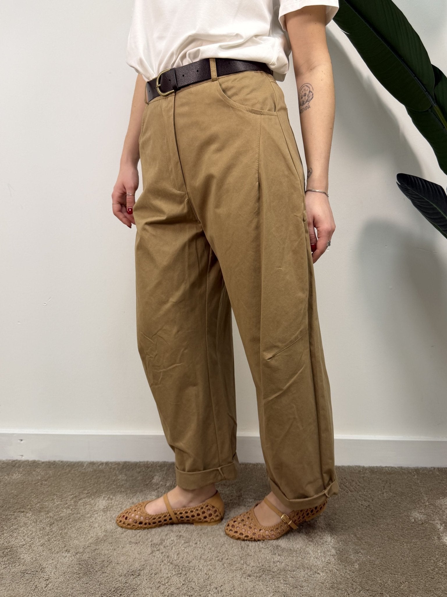 Pantalone barrel in cotone VICOLO - GiuGiò | Shop online