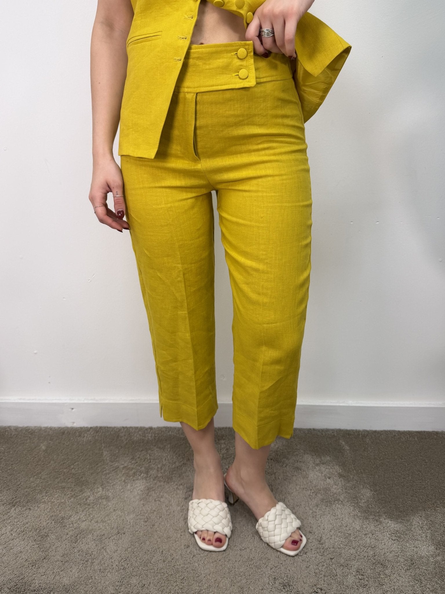 Pantalone capri 100% lino VICOLO - GiuGiò | Shop online