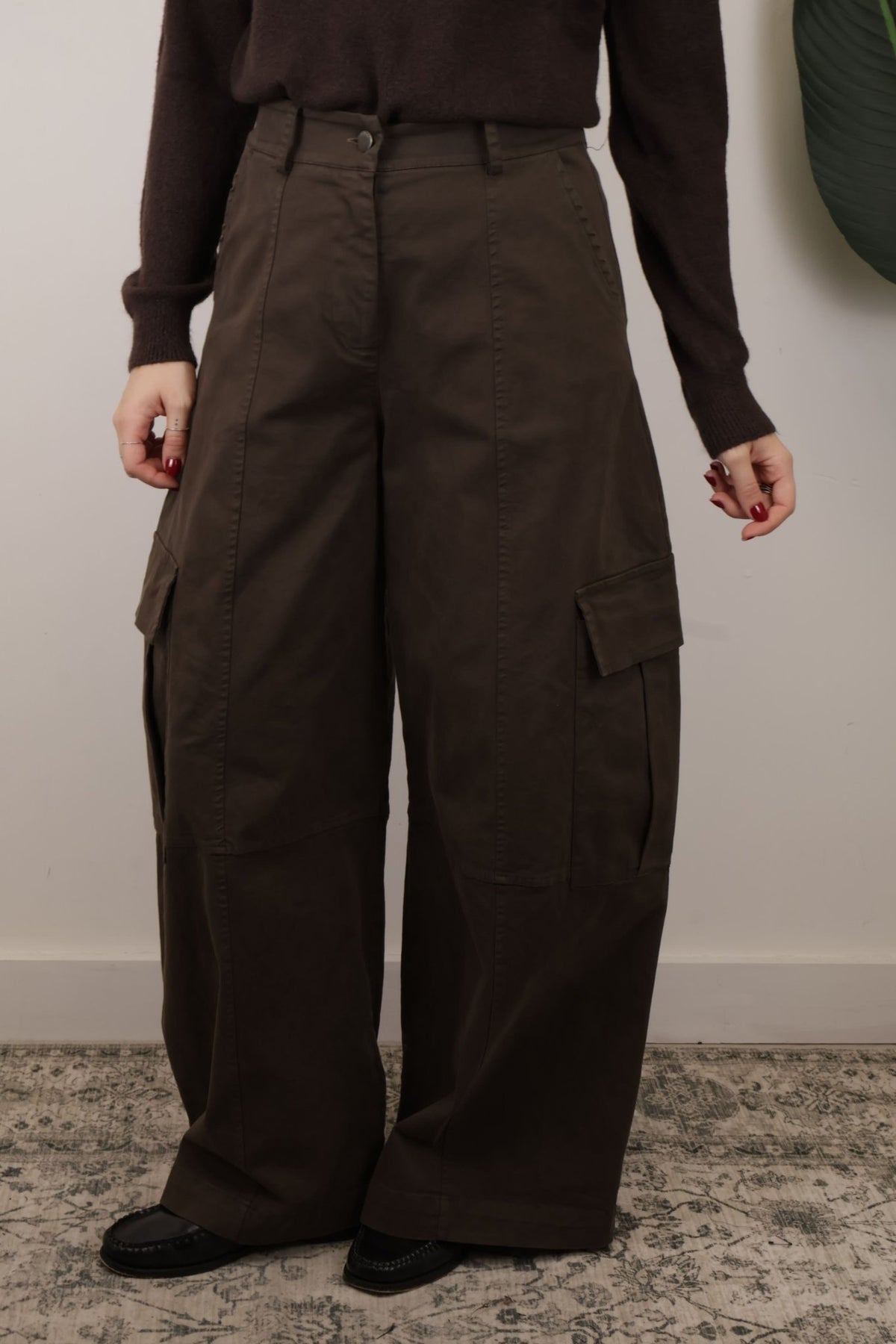 Pantalone cargo in gabardine Susy Mix - GiuGiò | Shop online