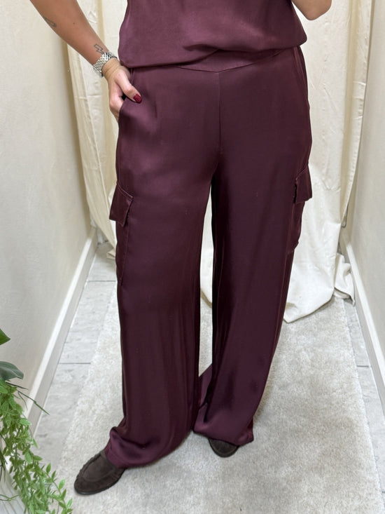 Pantalone cargo in raso MyD - GiuGiò | Shop online