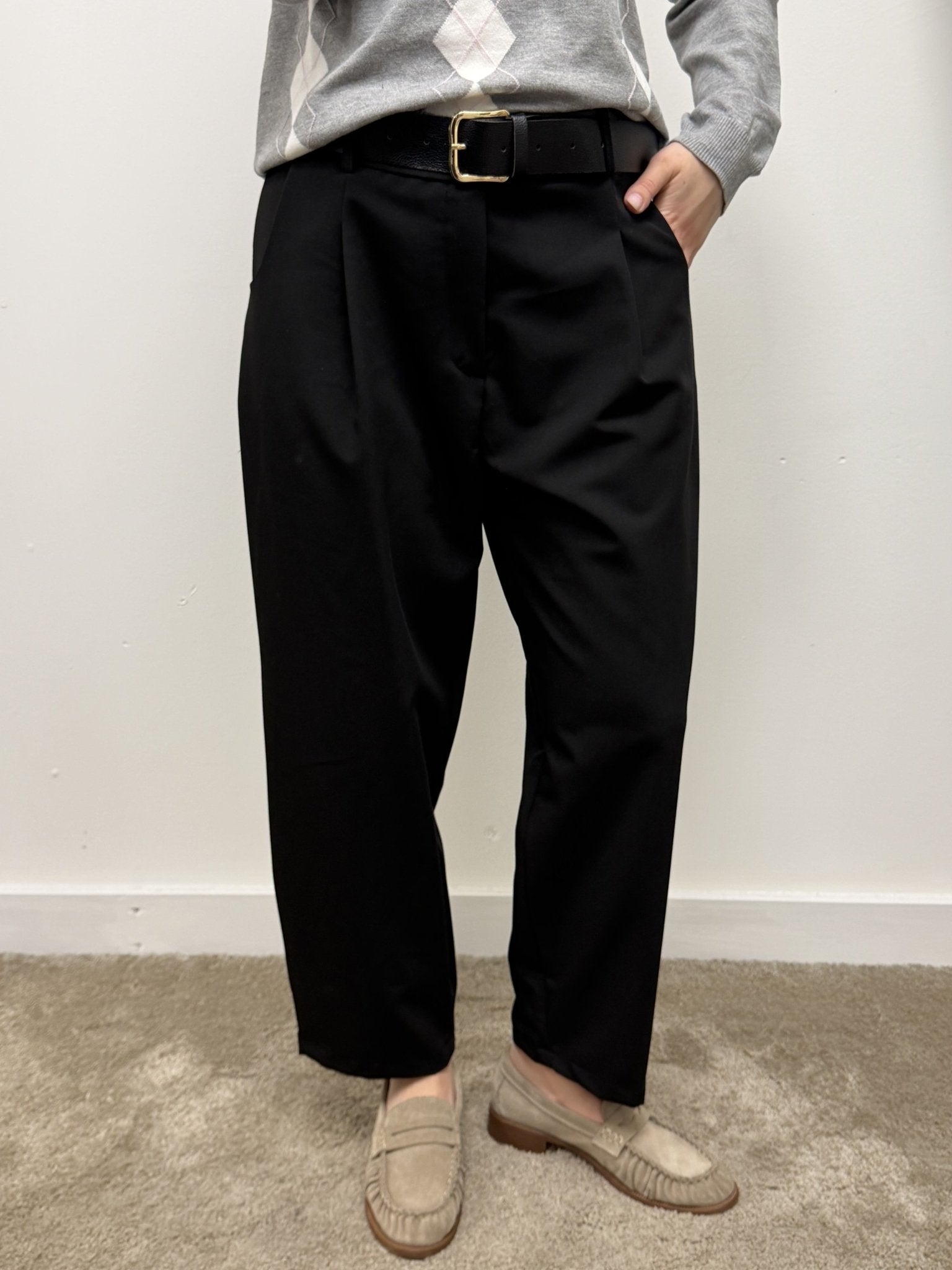 Pantalone carrot con pinces MyD - GiuGiò | Shop online