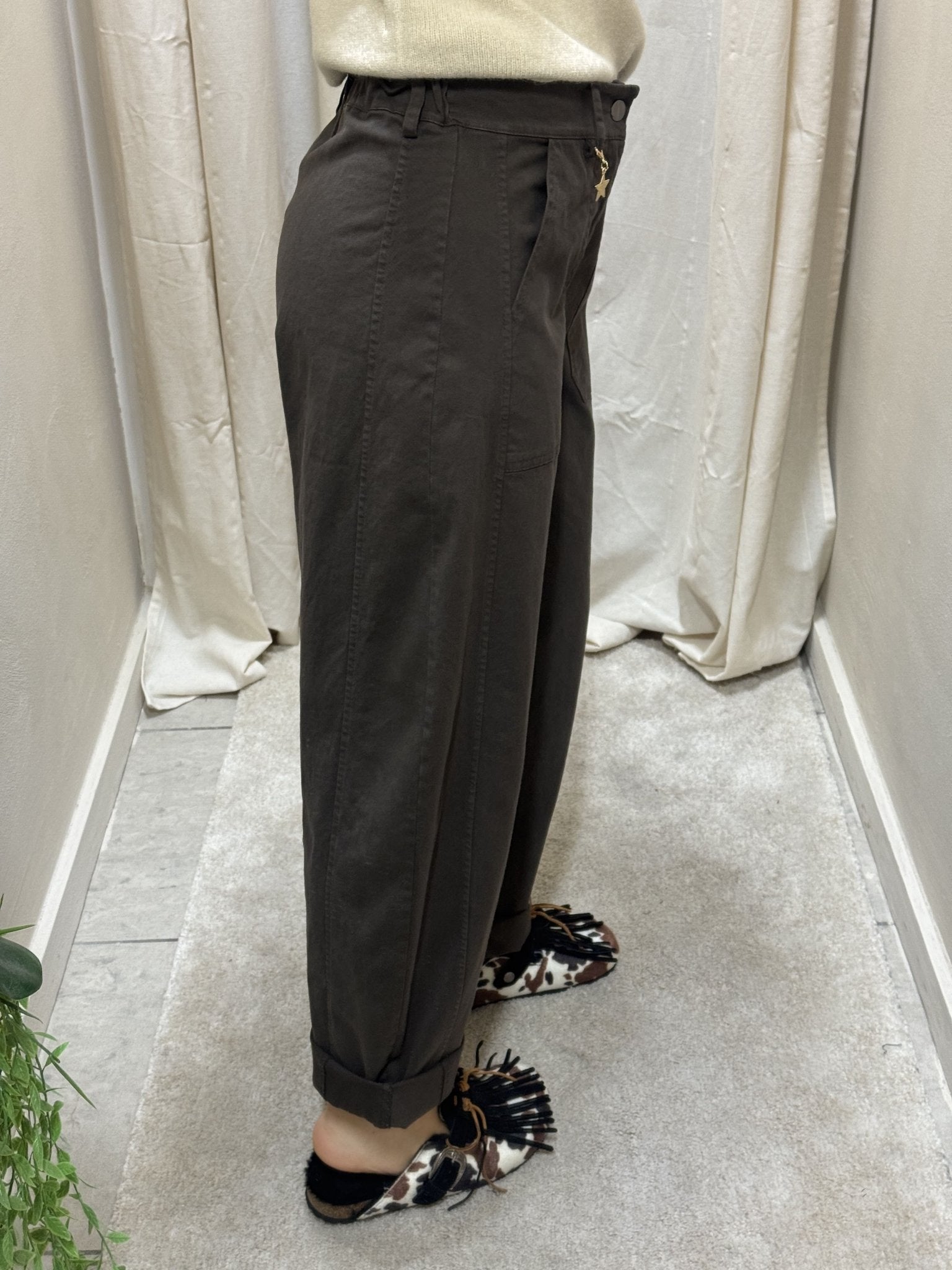 Pantalone carrot in cotone Susy Mix - GiuGiò | Shop online