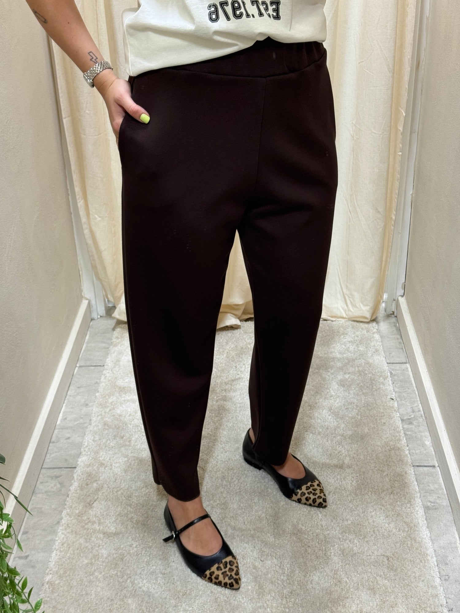 Pantalone carrot in punto milano Myd - GiuGiò | Shop online