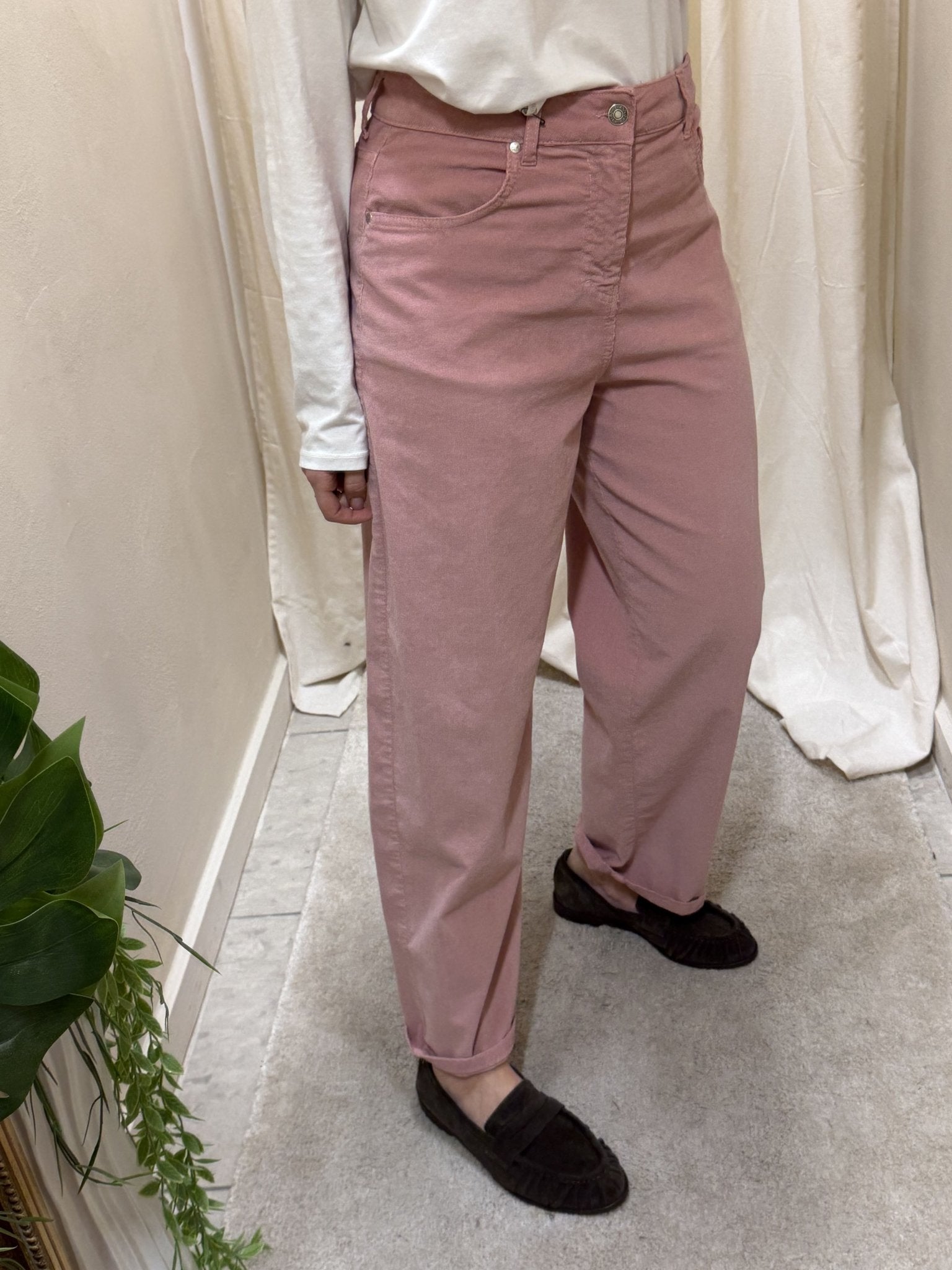 Pantalone carrot millerighe di velluto Susy Mix - GiuGiò | Shop online