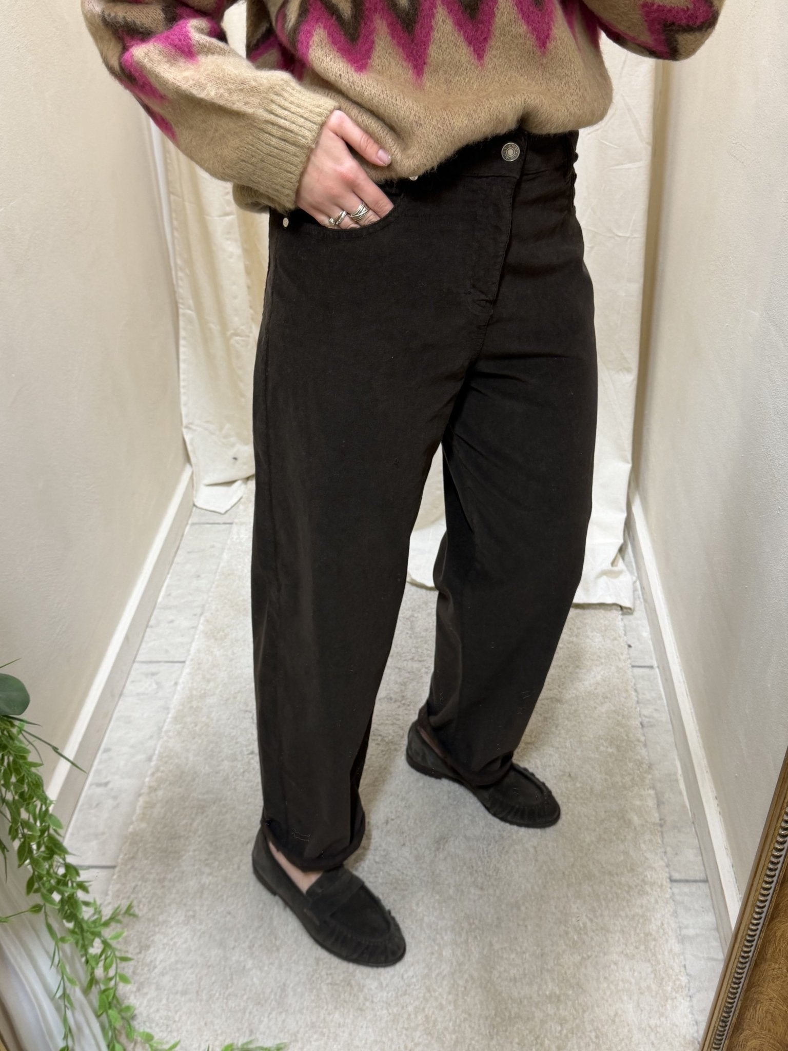 Pantalone carrot millerighe di velluto Susy Mix - GiuGiò | Shop online