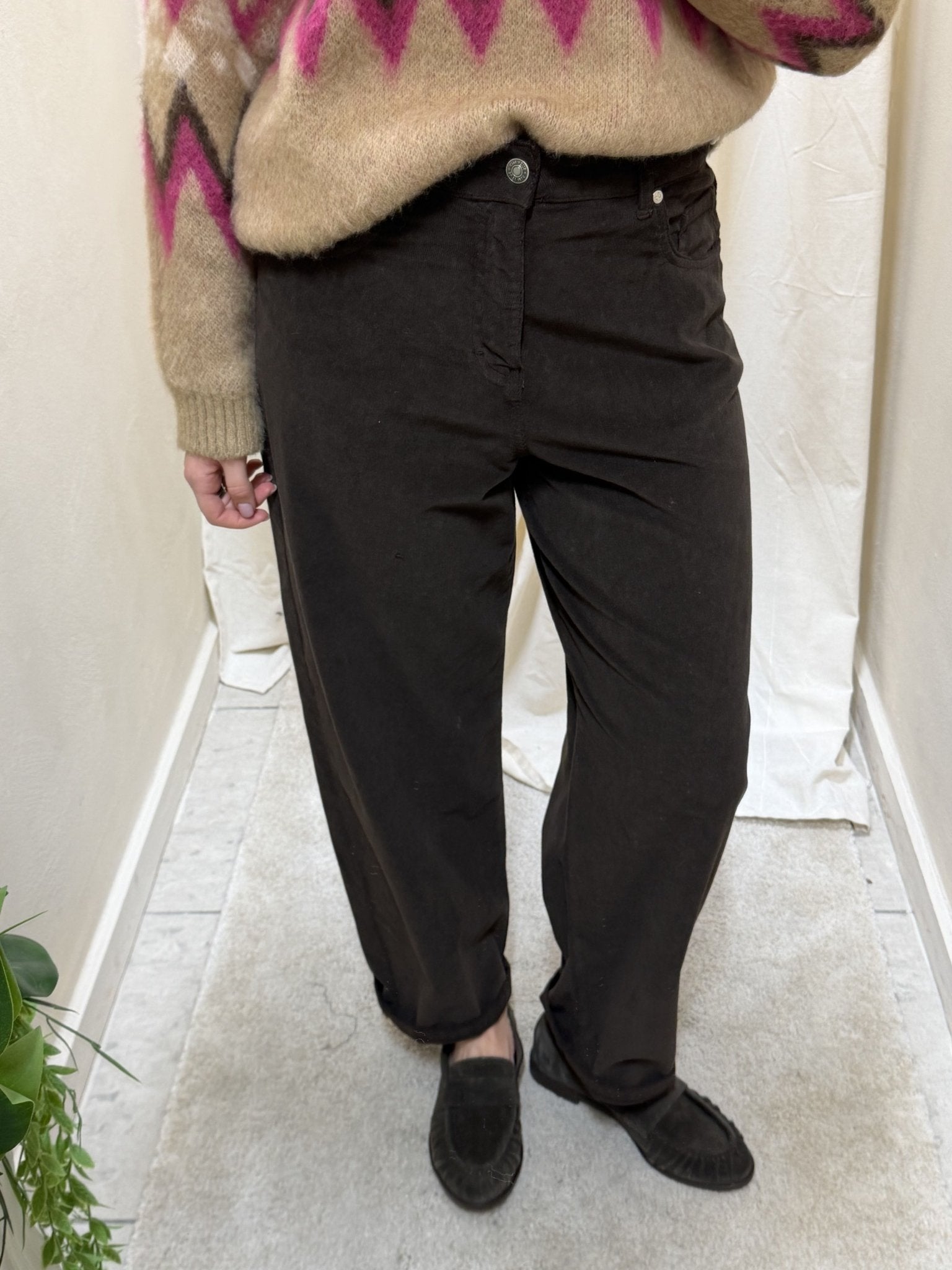 Pantalone carrot millerighe di velluto Susy Mix - GiuGiò | Shop online