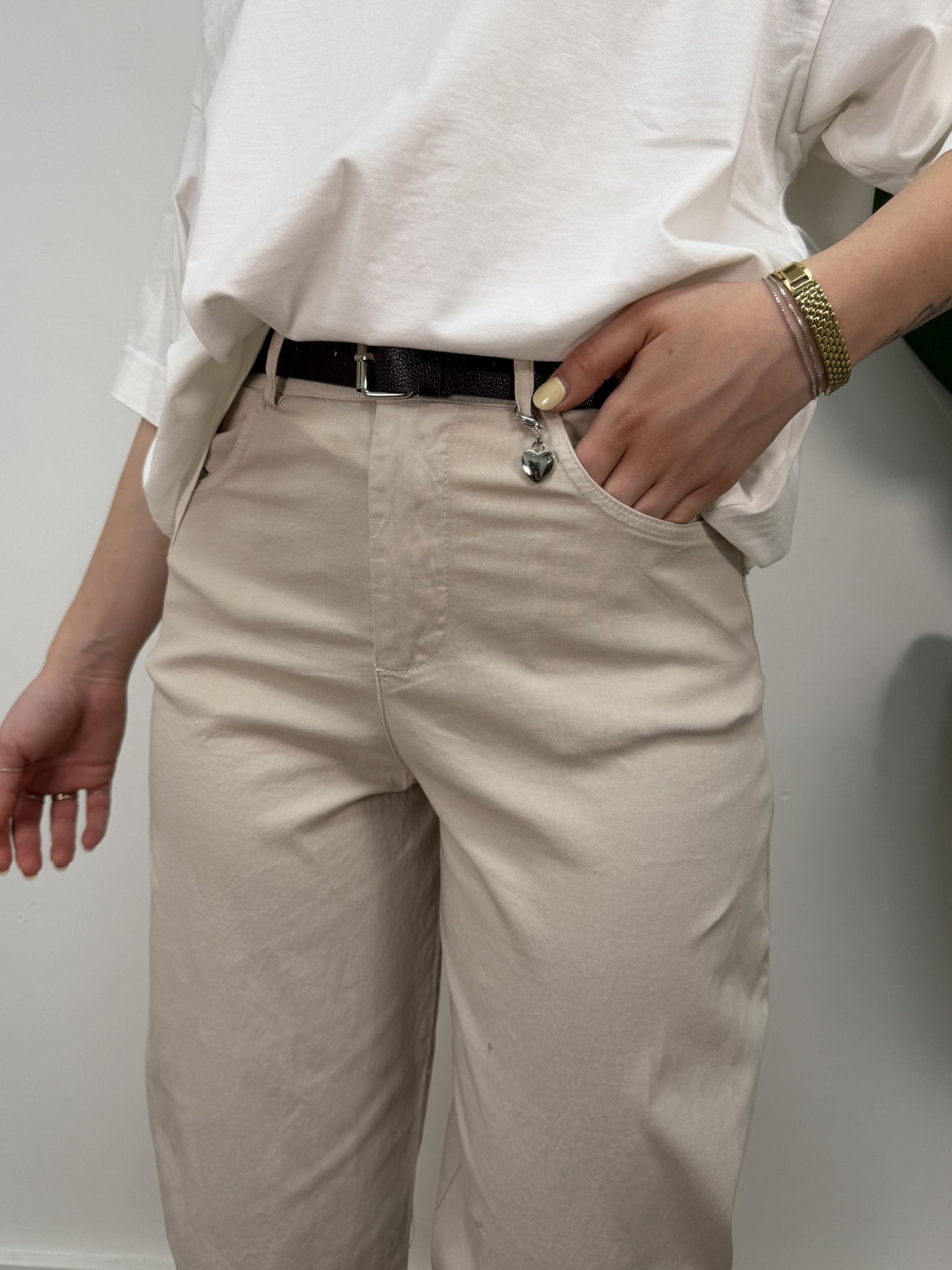 Pantalone cuoricino modello carrot Susy Mix - GiuGiò | Shop online