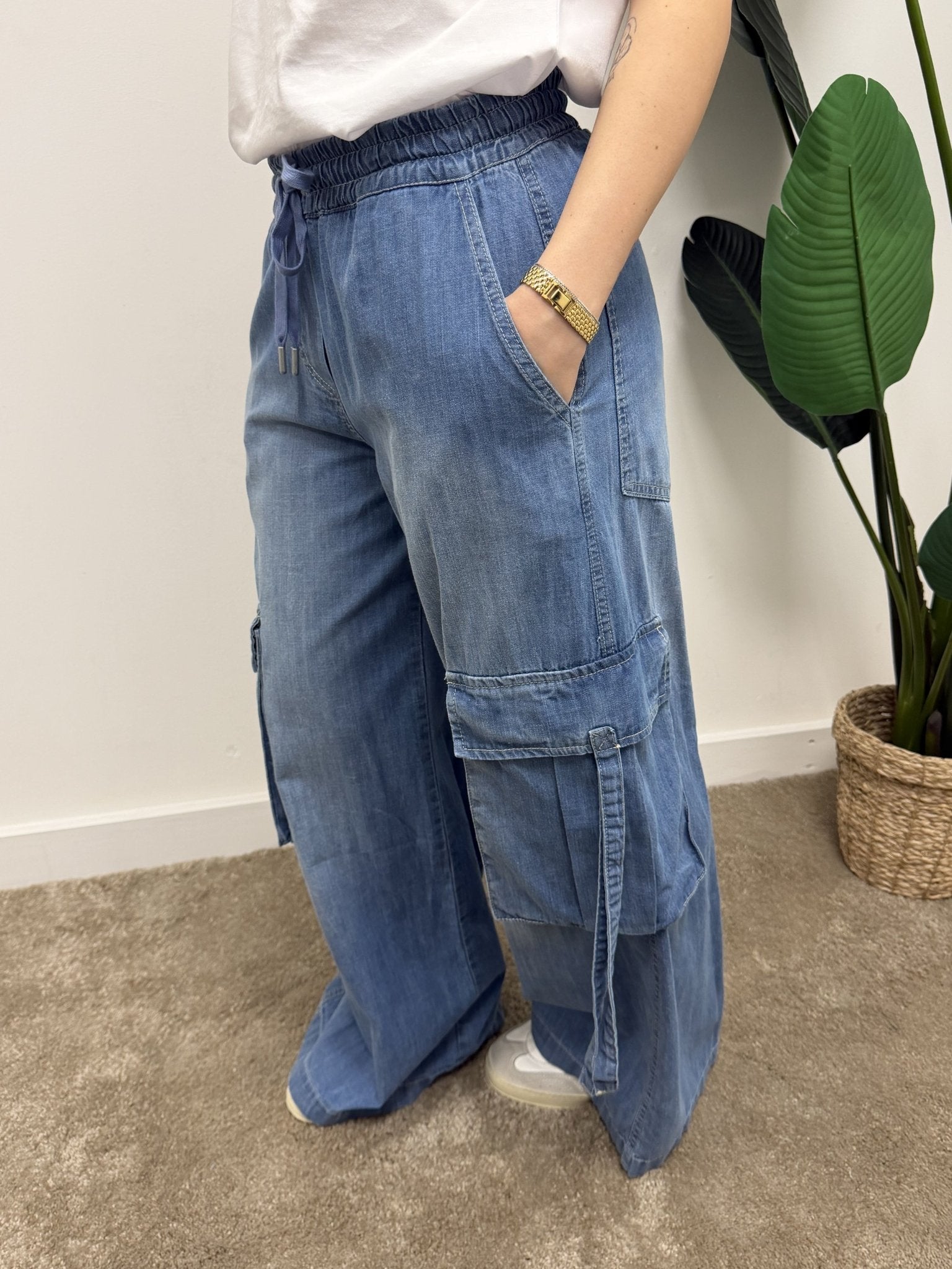 Pantalone denim cargo Tensione In - GiuGiò | Shop online