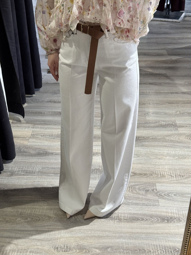 Pantalone denim gamba dritta con cintura Tensione In - GiuGiò | Shop online