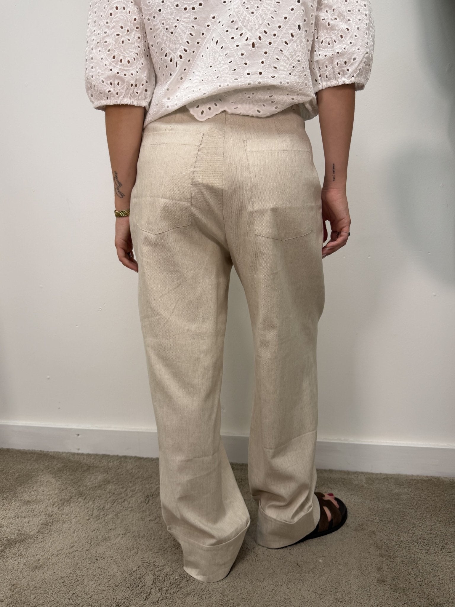 Pantalone doppia pinces maxi risvolto BSB - GiuGiò | Shop online