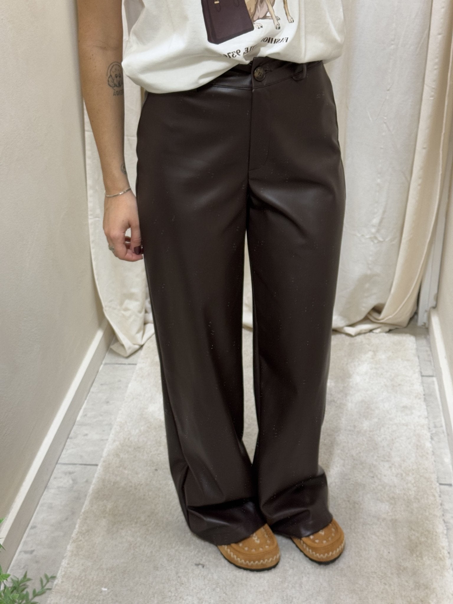 Pantalone dritto in ecopelle HaveOne - GiuGiò | Shop online