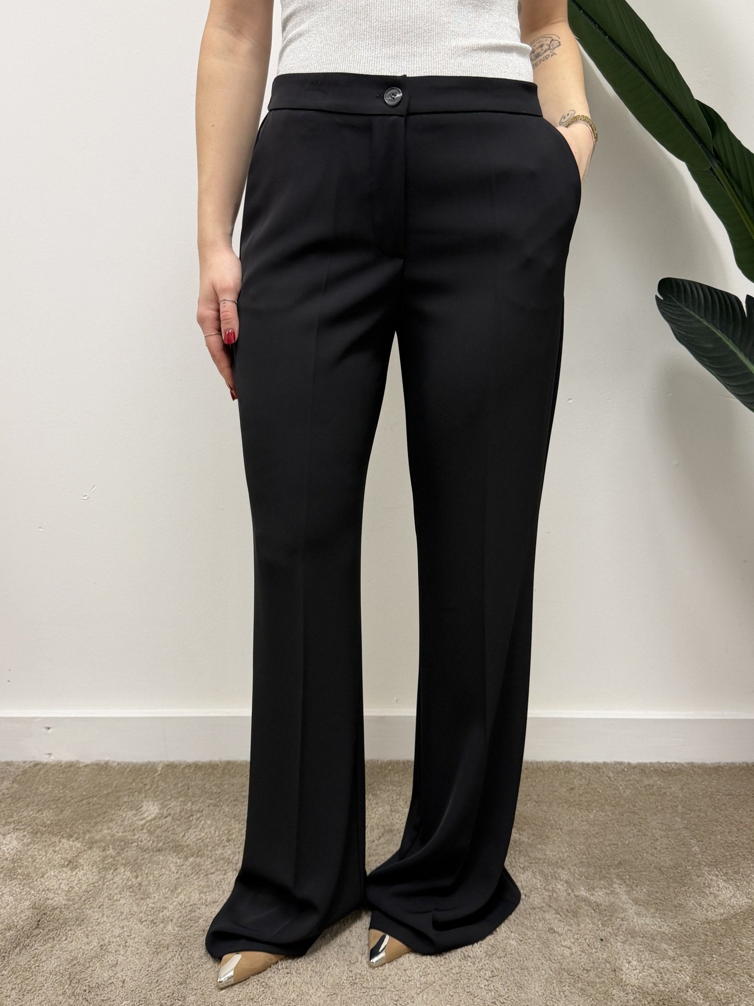Pantalone fluido gamba dritta MyD - GiuGiò | Shop online