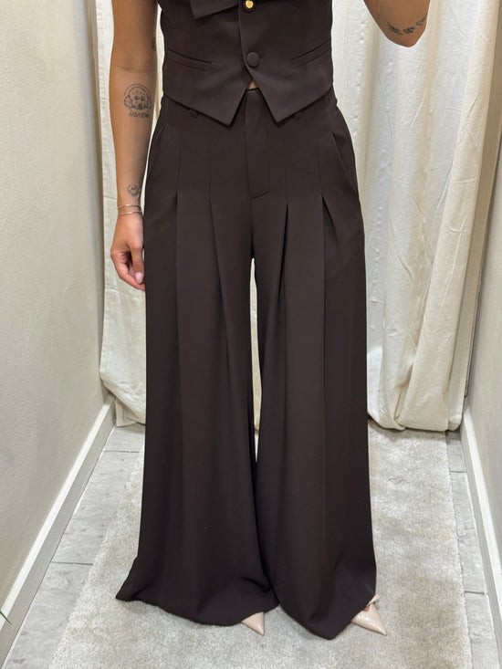 Pantalone gamba ampia doppia pinces Imperial - GiuGiò | Shop online