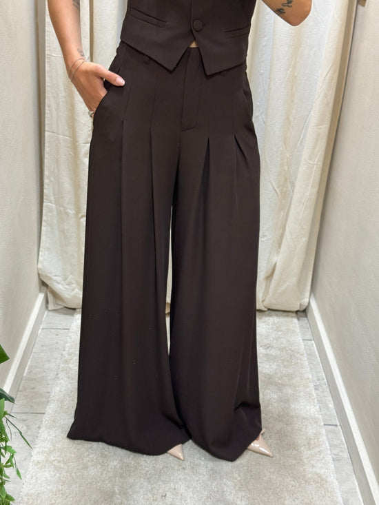 Pantalone gamba ampia doppia pinces Imperial - GiuGiò | Shop online