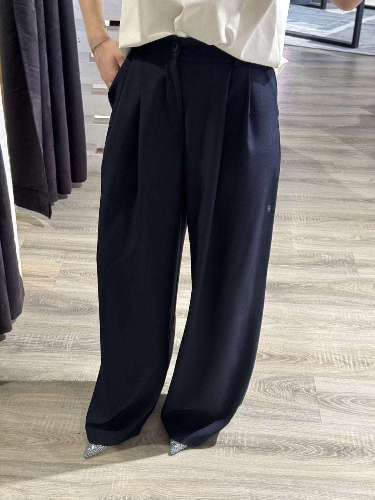 Pantalone gamba ampia doppia pinces Susy Mix - GiuGiò | Shop online