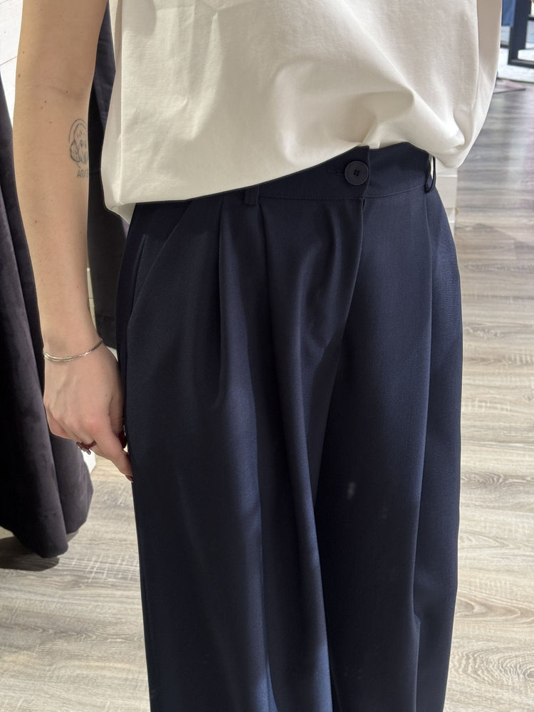 Pantalone gamba ampia doppia pinces Susy Mix - GiuGiò | Shop online