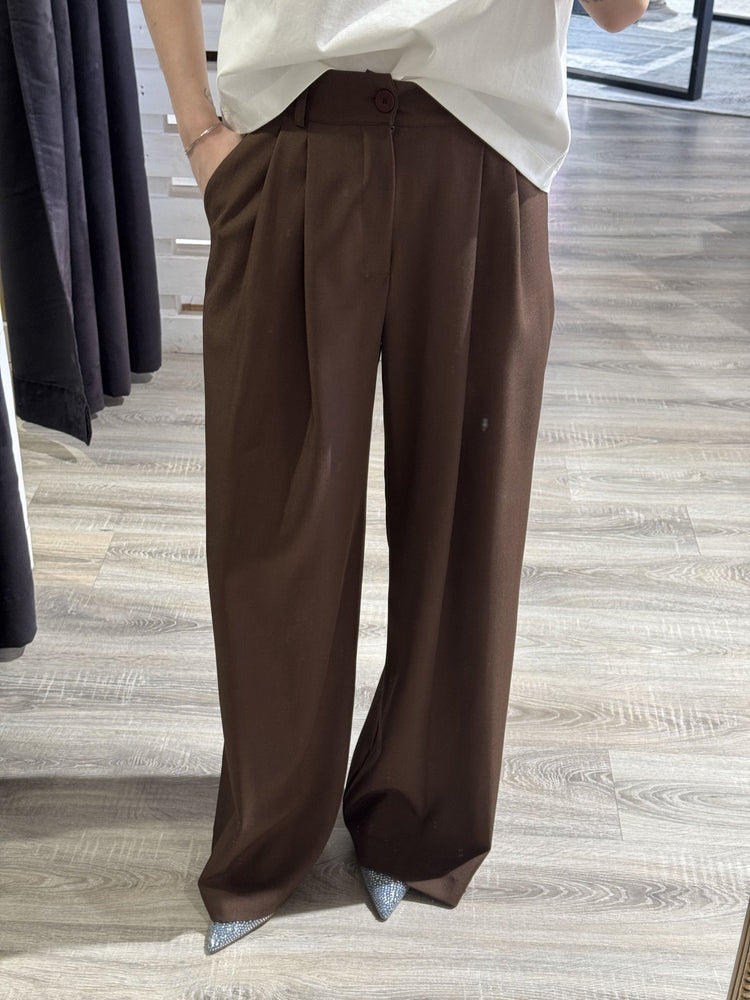 Pantalone gamba ampia doppia pinces Susy Mix - GiuGiò | Shop online