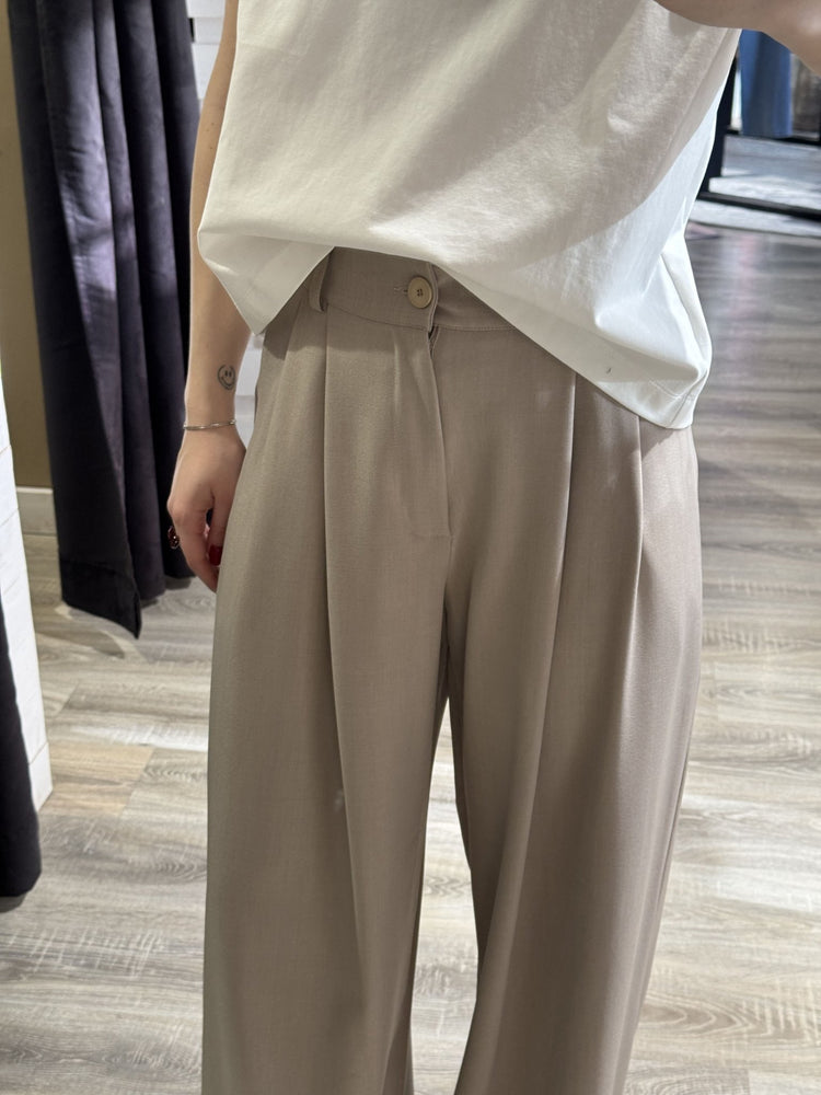 Pantalone gamba ampia doppia pinces Susy Mix - GiuGiò | Shop online