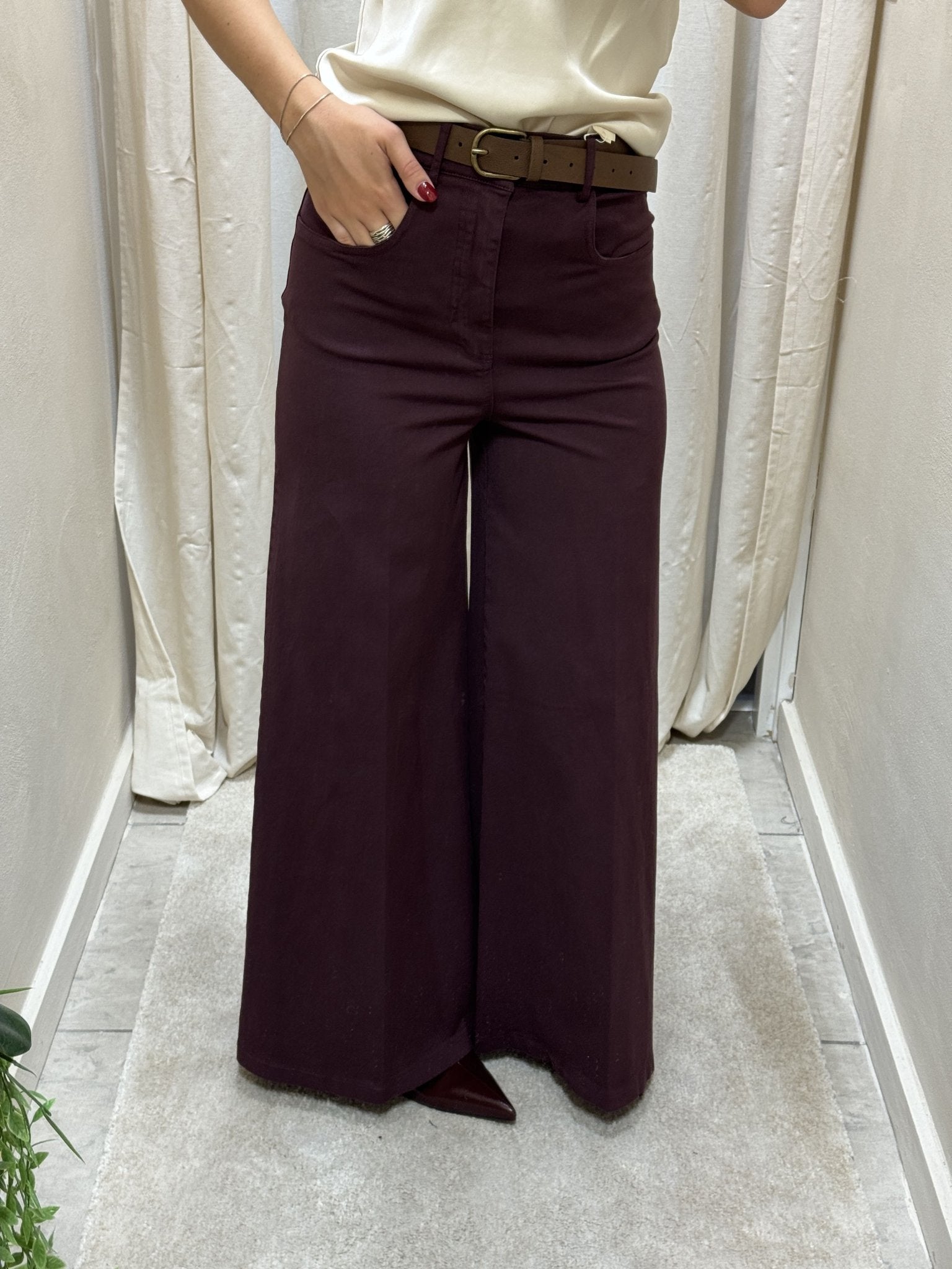 Pantalone gamba ampia in cotone Tensione In - GiuGiò | Shop online