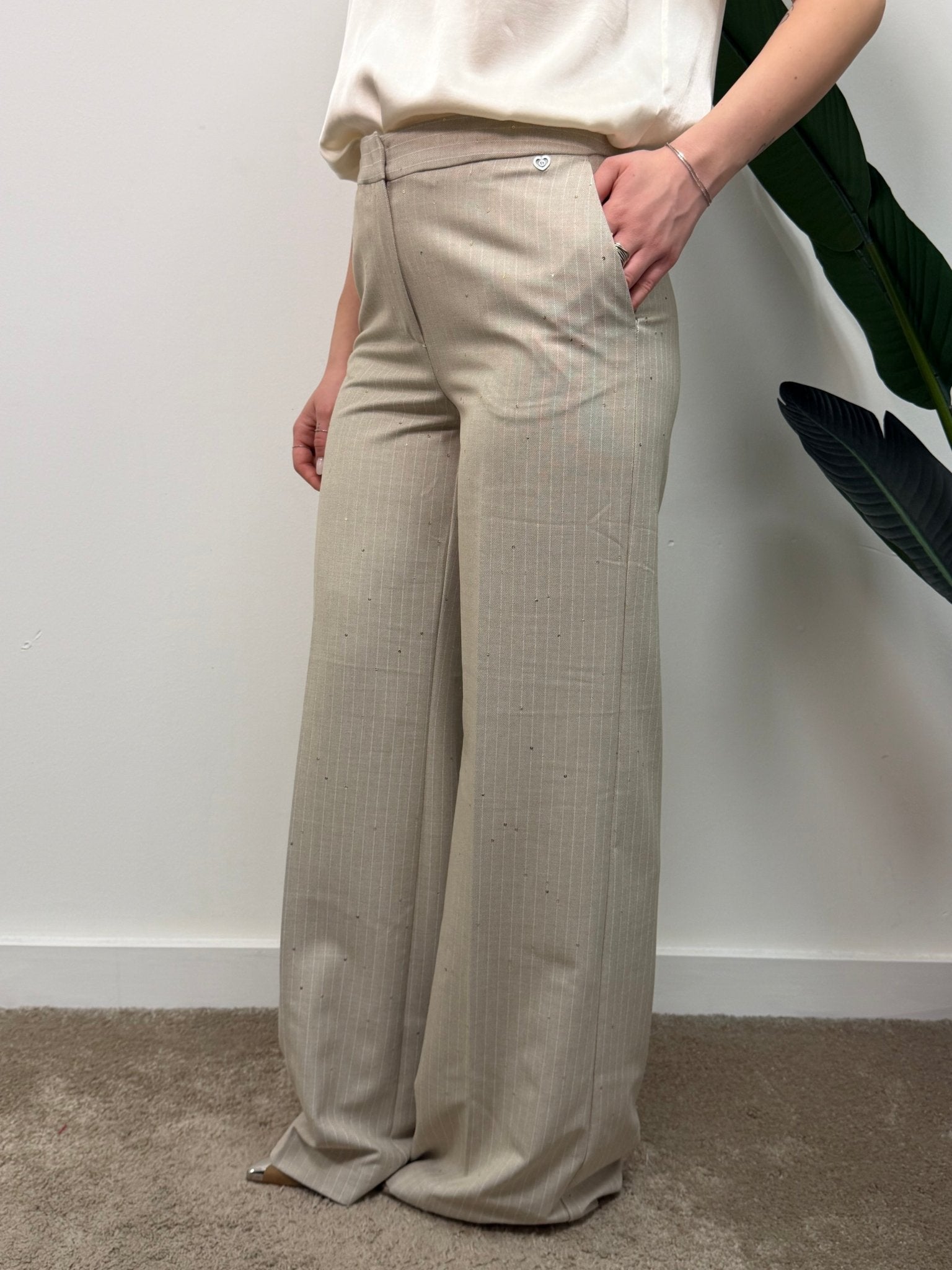 Pantalone gamba dritta con tasche a filo Please - GiuGiò | Shop online