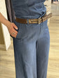 Pantalone gamba dritta in chambray con cintura Tensione In - GiuGiò | Shop online