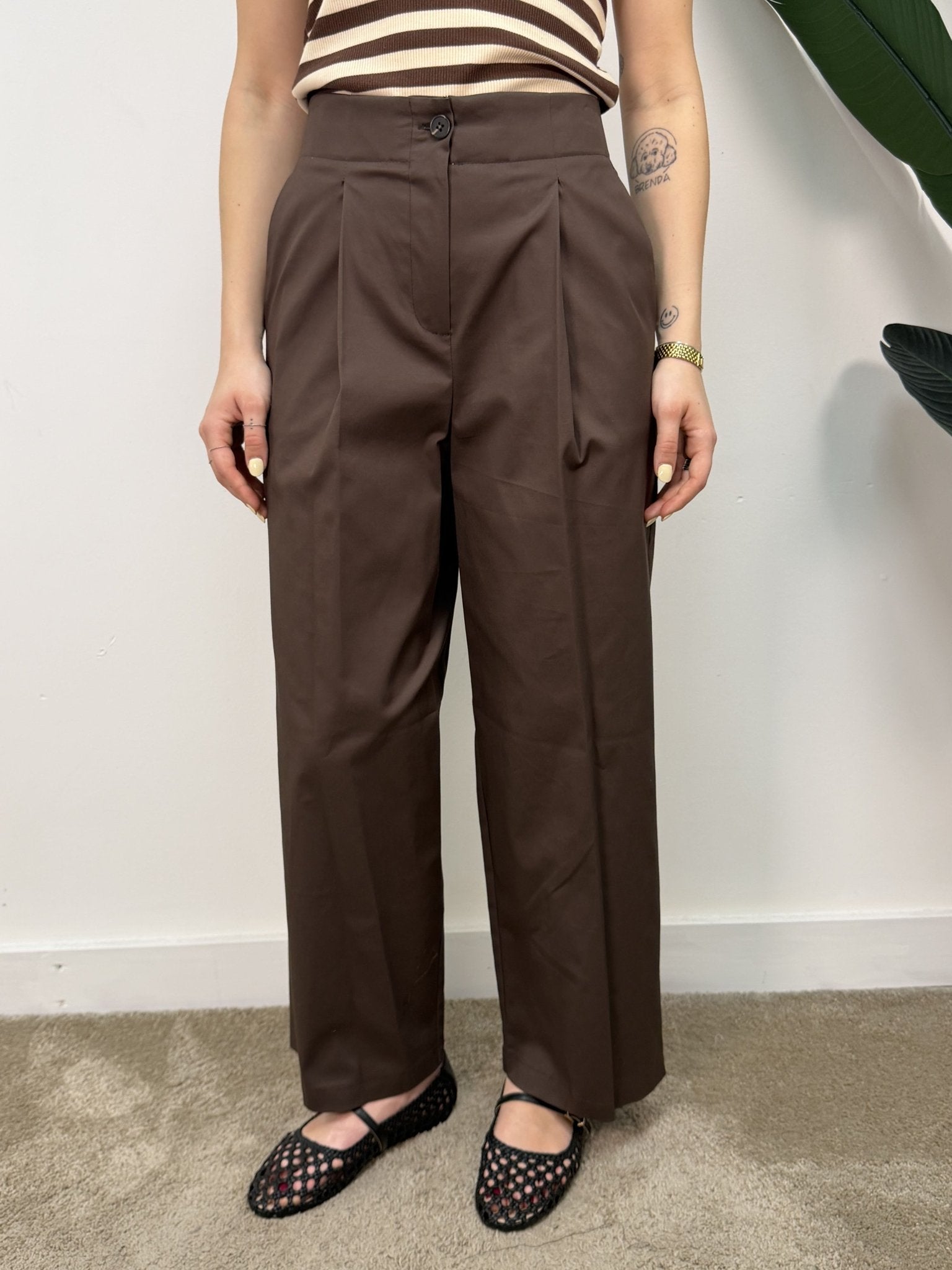 Pantalone gamba dritta in cotone Tensione In - GiuGiò | Shop online