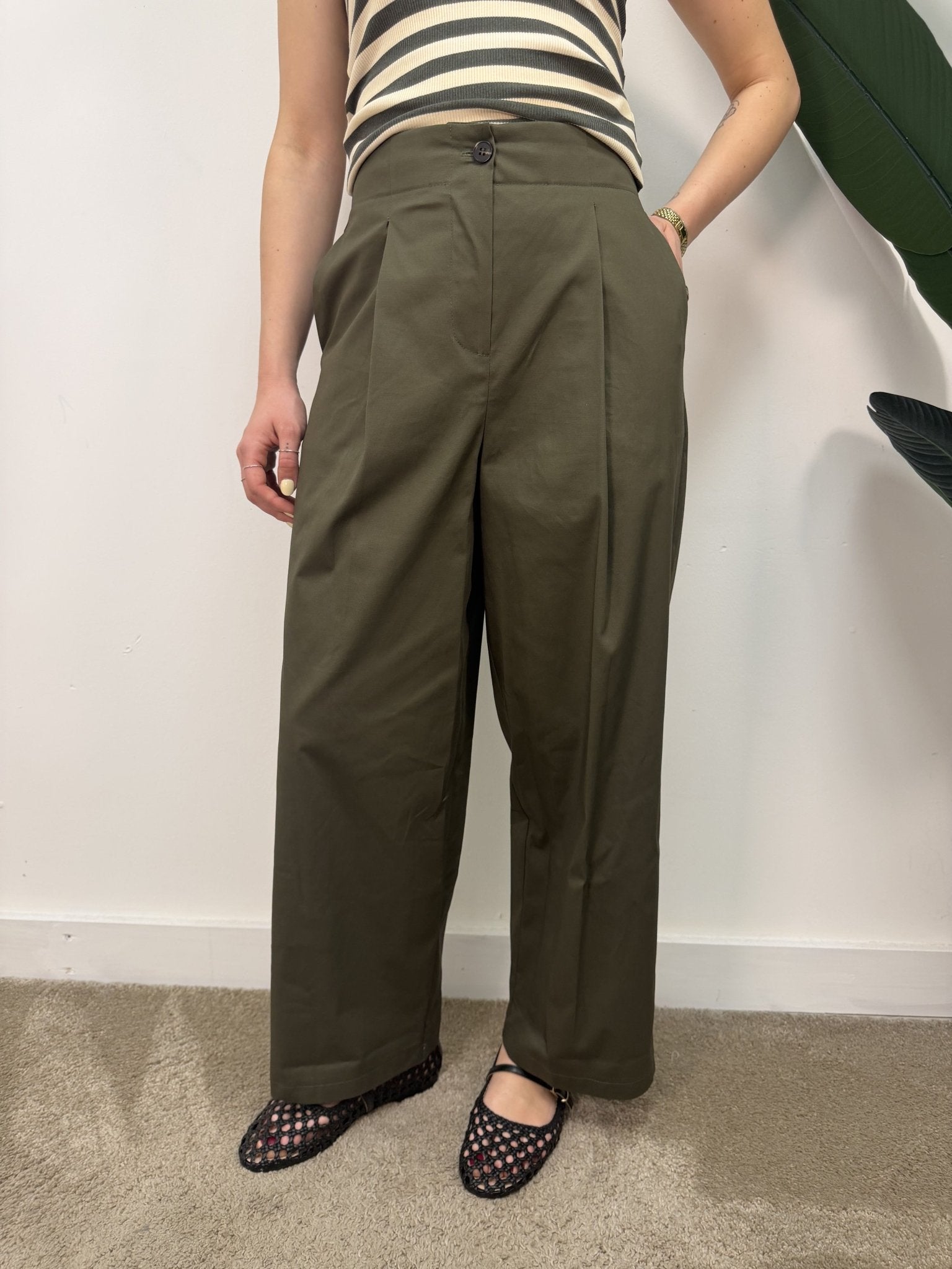 Pantalone gamba dritta in cotone Tensione In - GiuGiò | Shop online