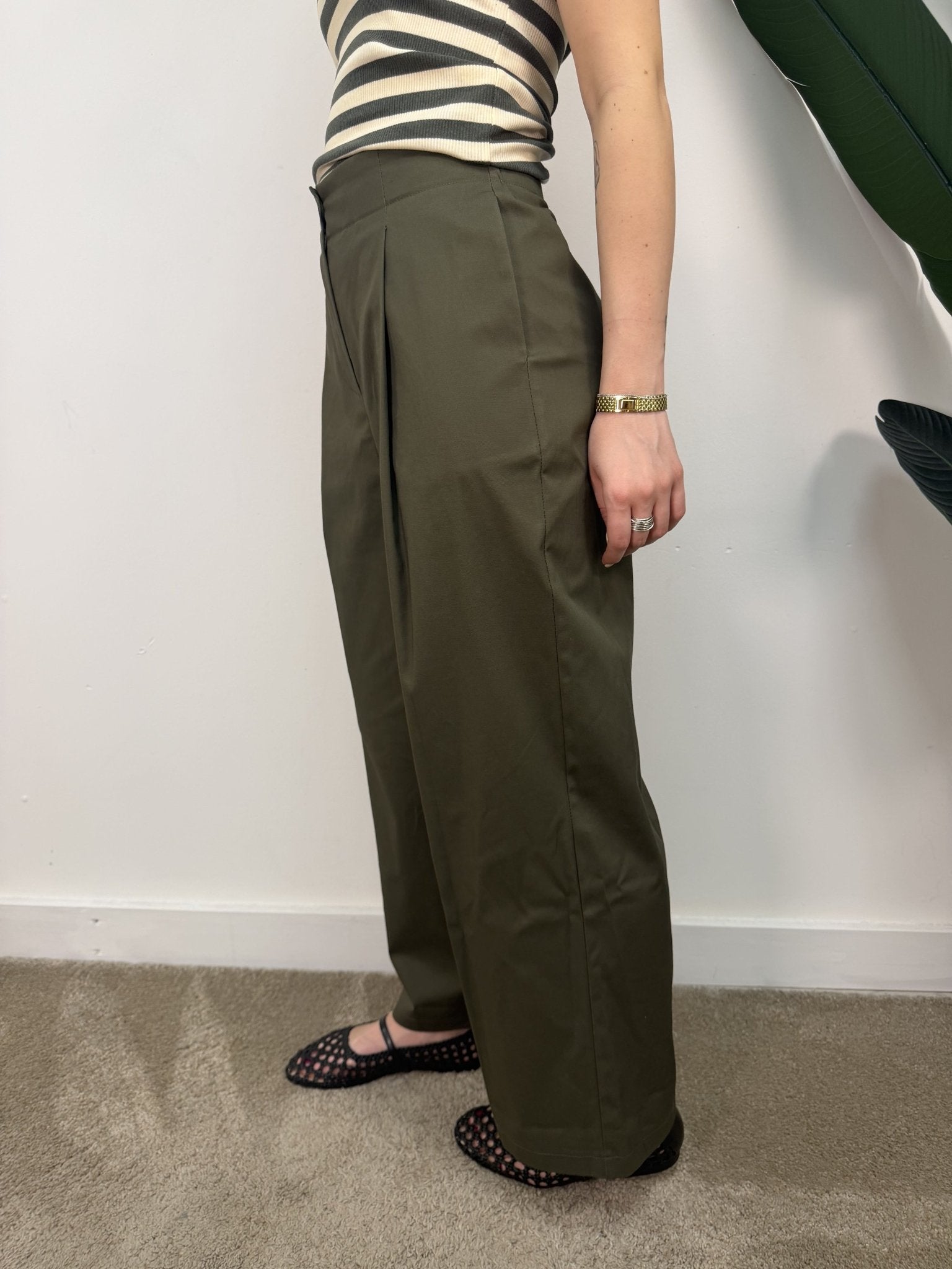 Pantalone gamba dritta in cotone Tensione In - GiuGiò | Shop online