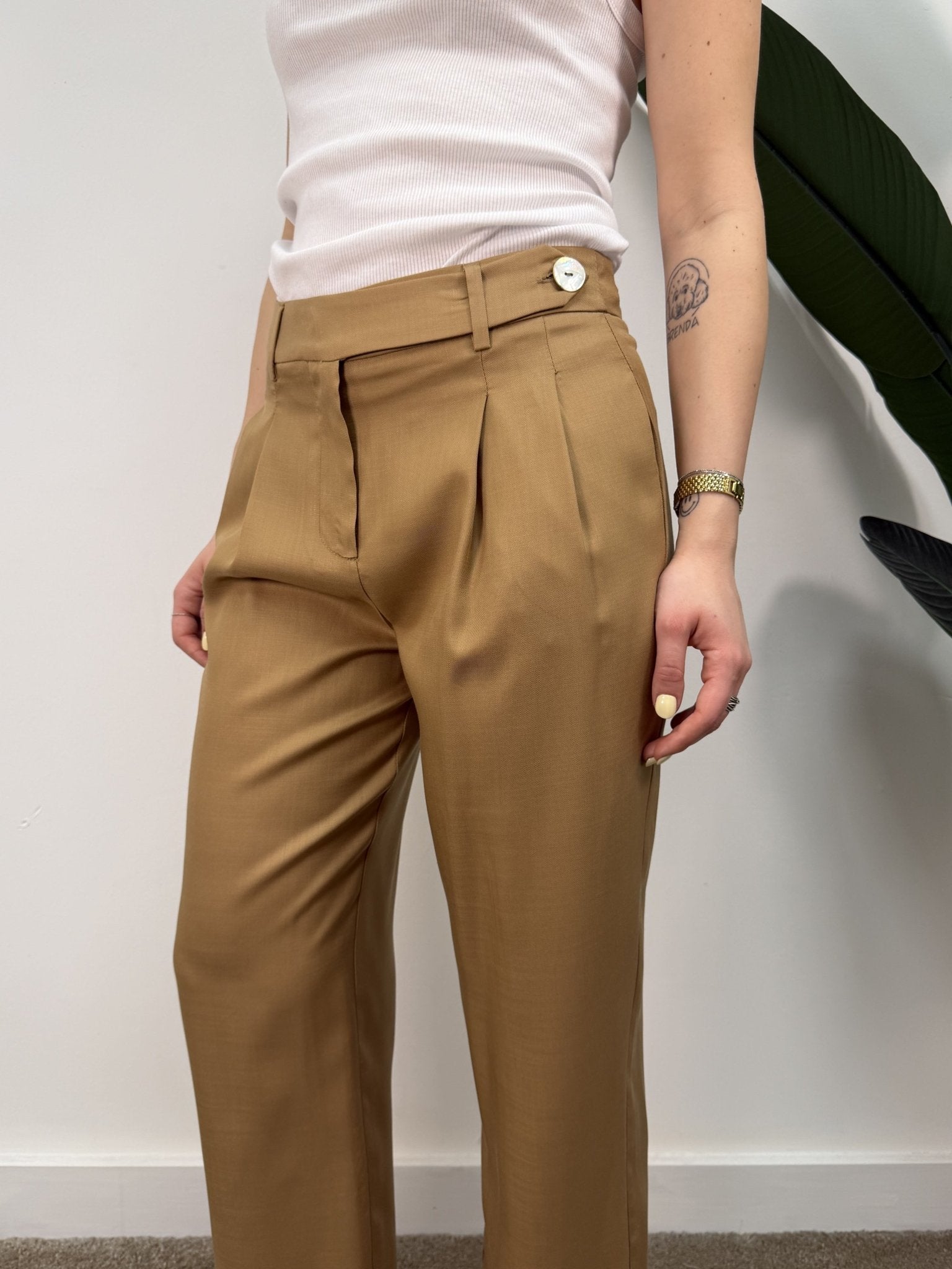 Pantalone gamba dritta lyocell MyD - GiuGiò | Shop online