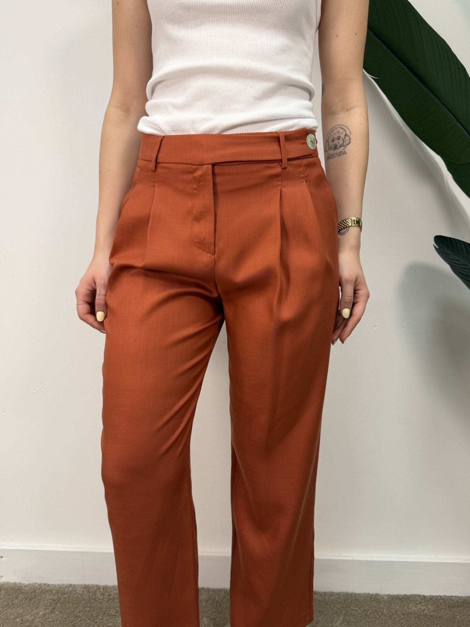 Pantalone gamba dritta lyocell MyD - GiuGiò | Shop online