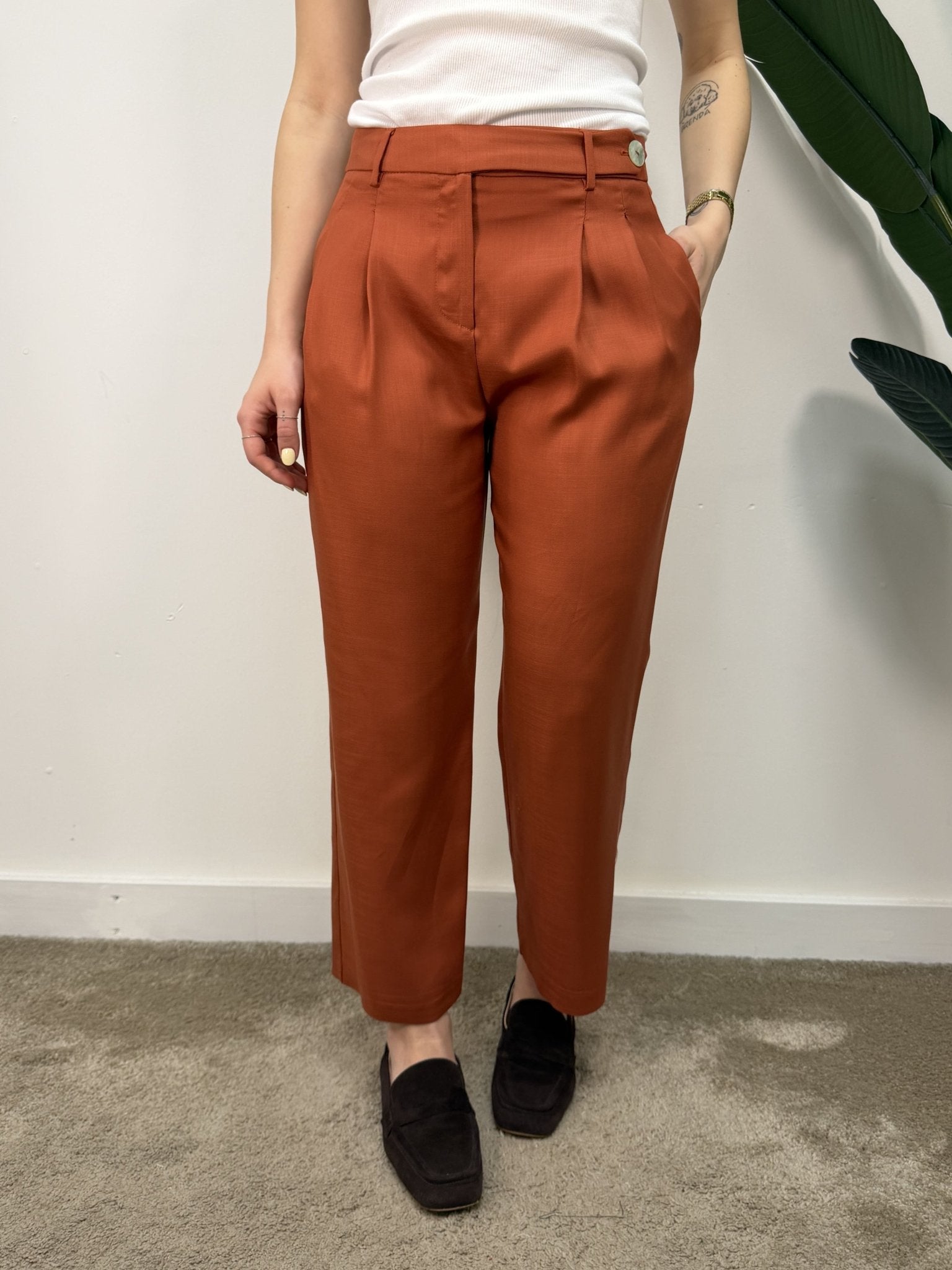 Pantalone gamba dritta lyocell MyD - GiuGiò | Shop online