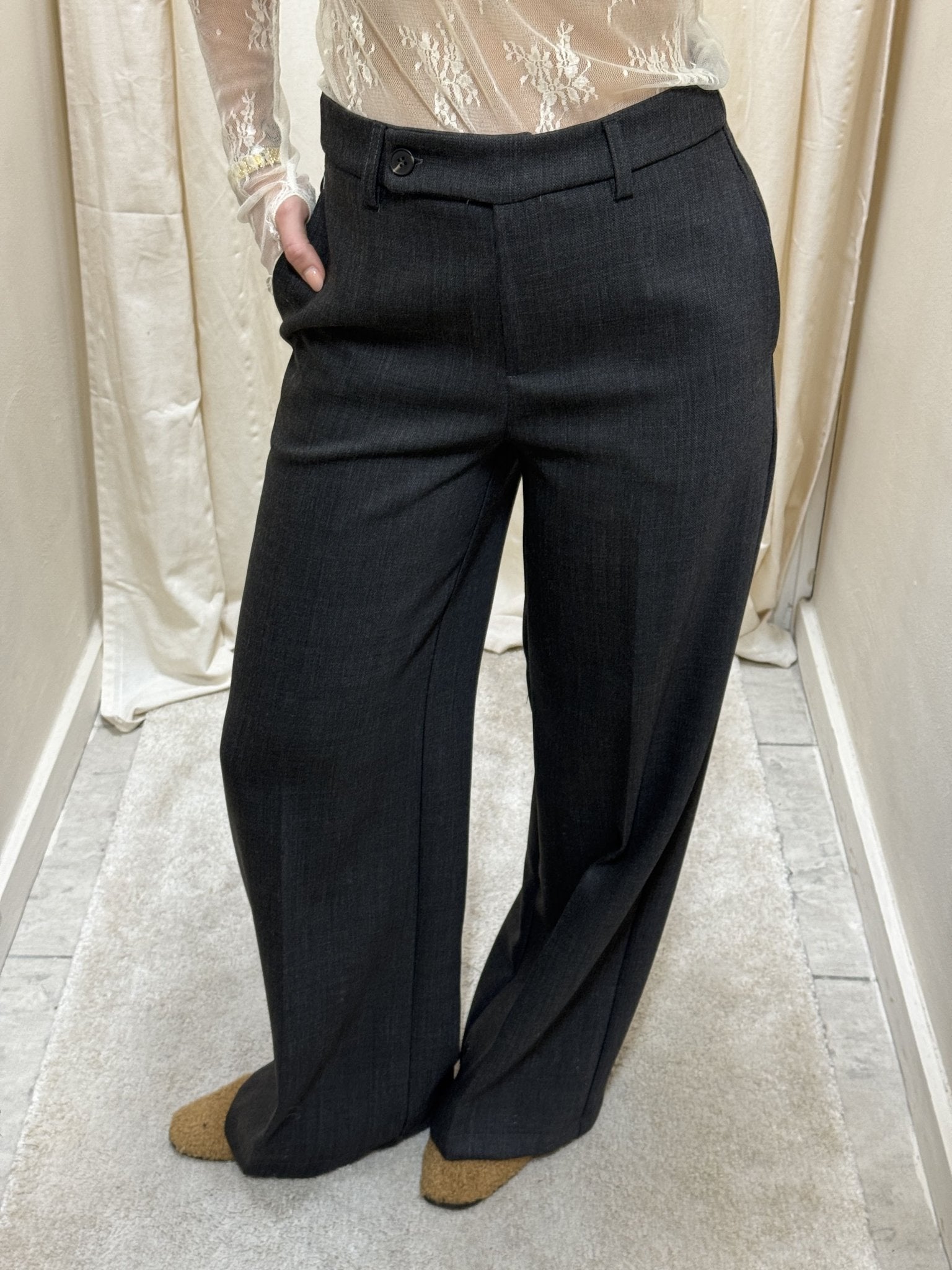 Pantalone gamba dritta misto viscosa Tensione In - GiuGiò | Shop online