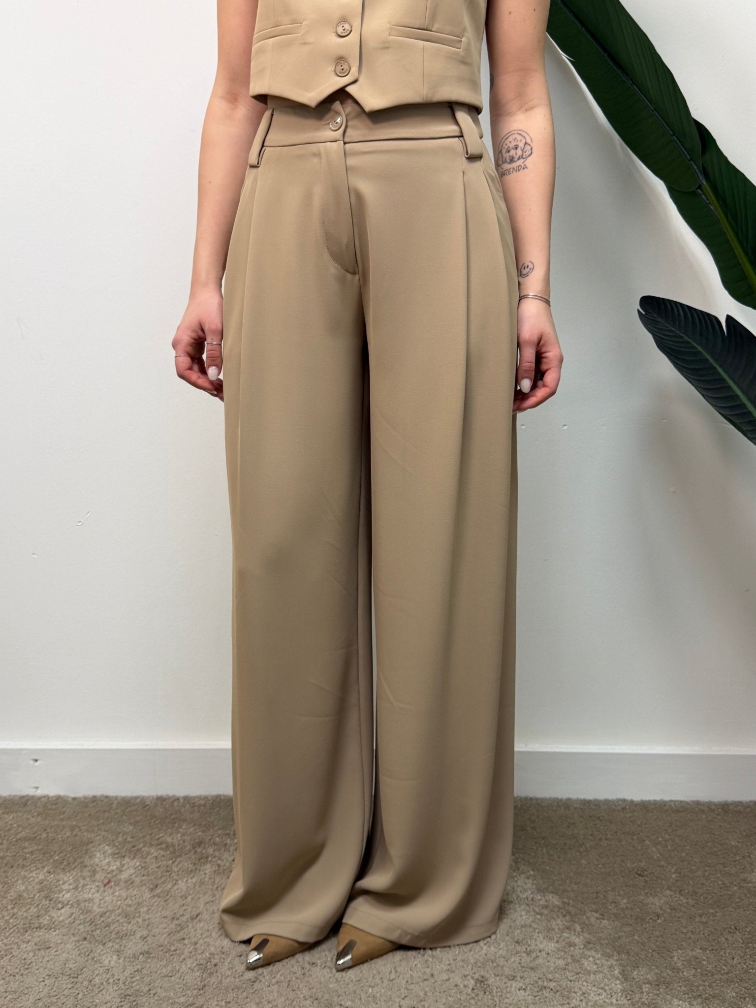 Pantalone in cady ampio doppia pinces Please - GiuGiò | Shop online