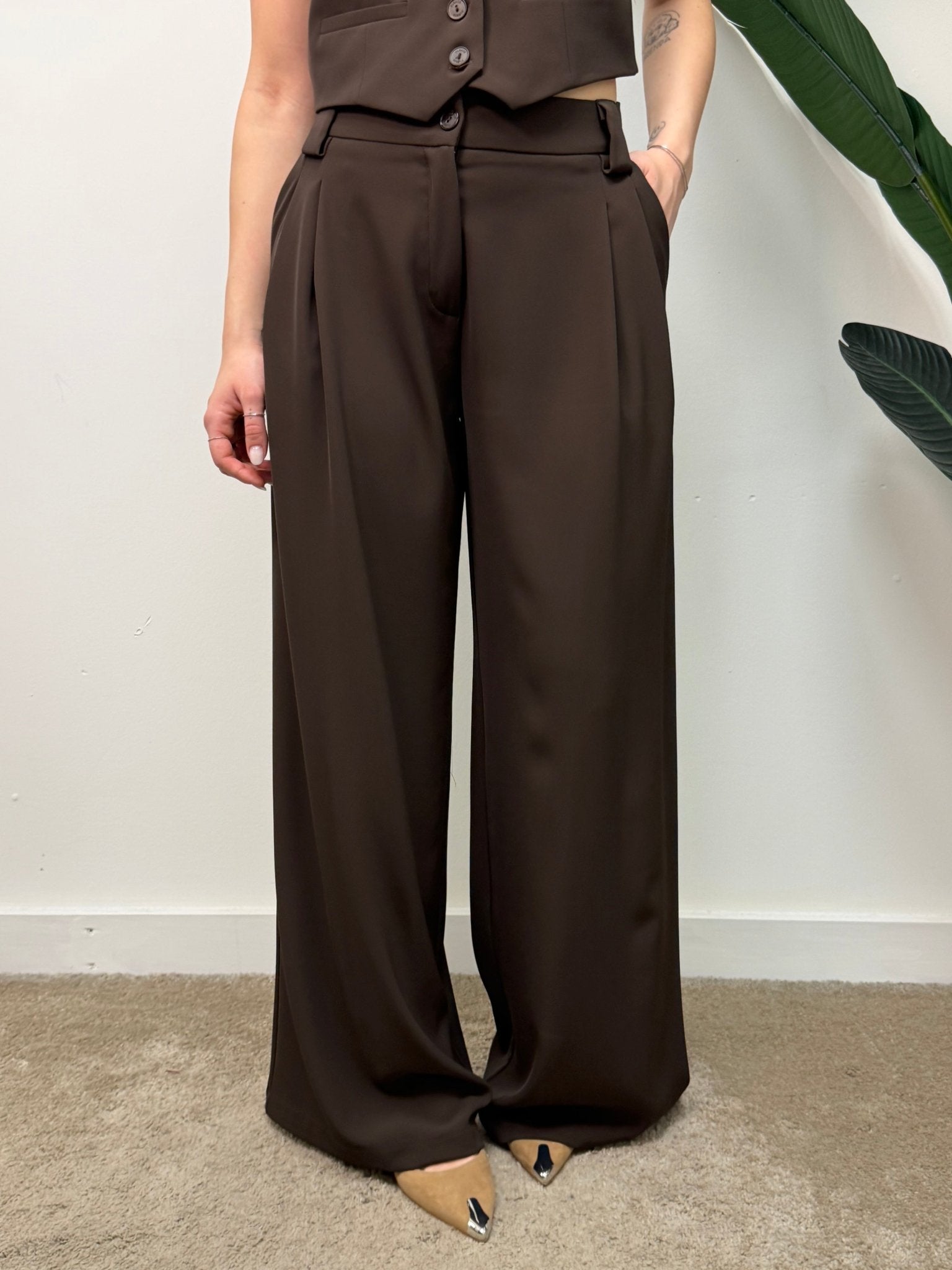 Pantalone in cady ampio doppia pinces Please - GiuGiò | Shop online