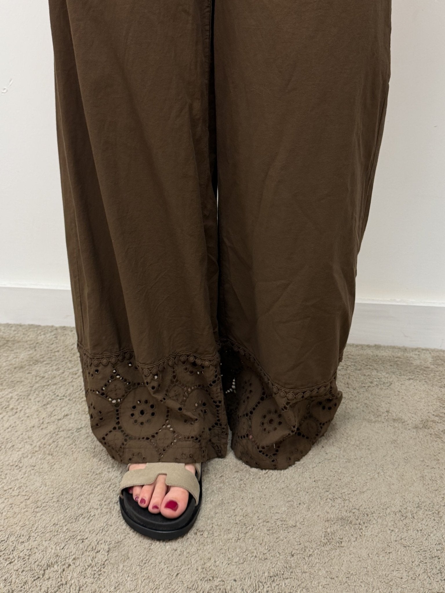 Pantalone in cotone fondo macramè MyD - GiuGiò | Shop online