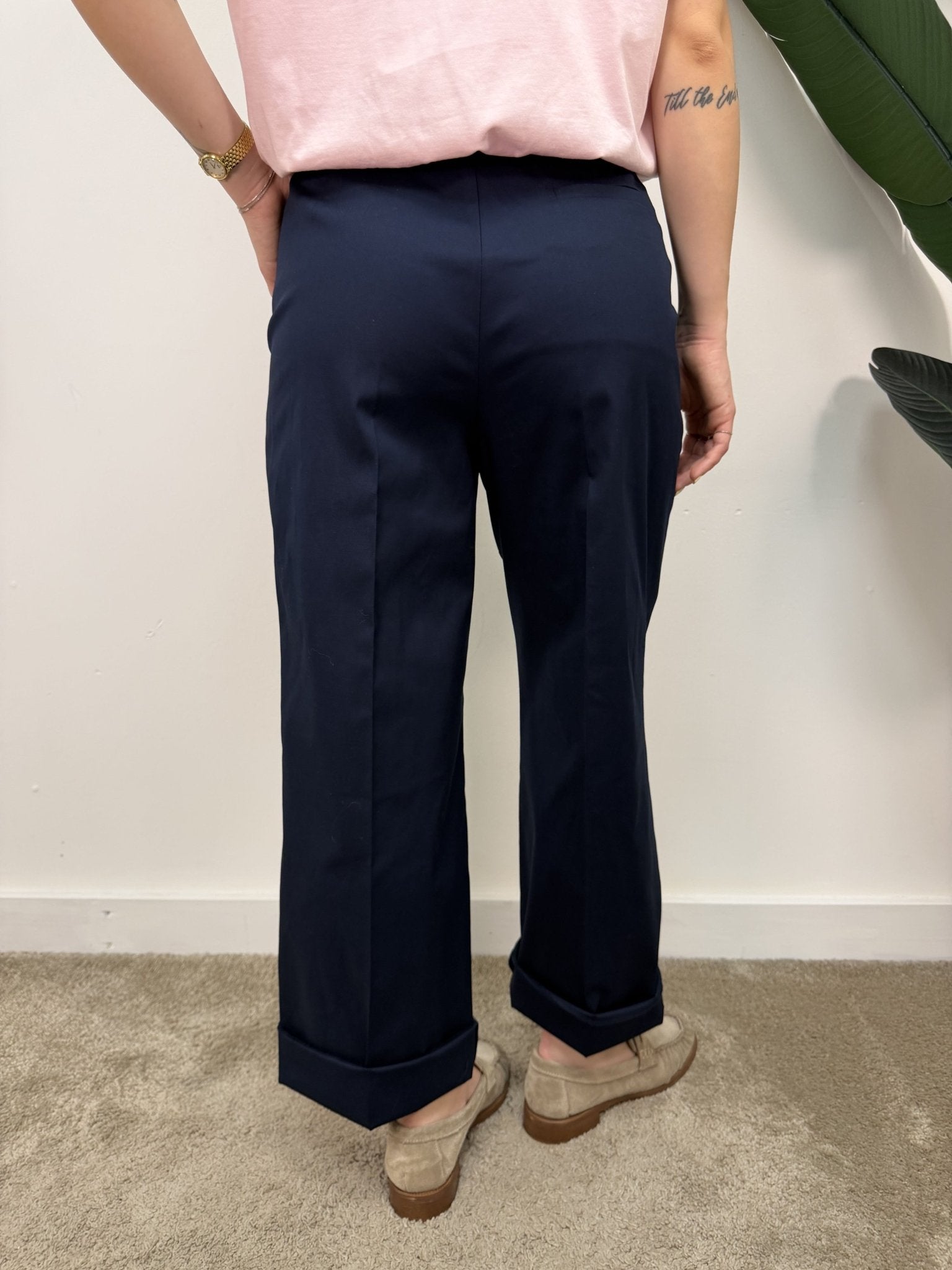 Pantalone in cotone gamba dritta con pinces VICOLO - GiuGiò | Shop online