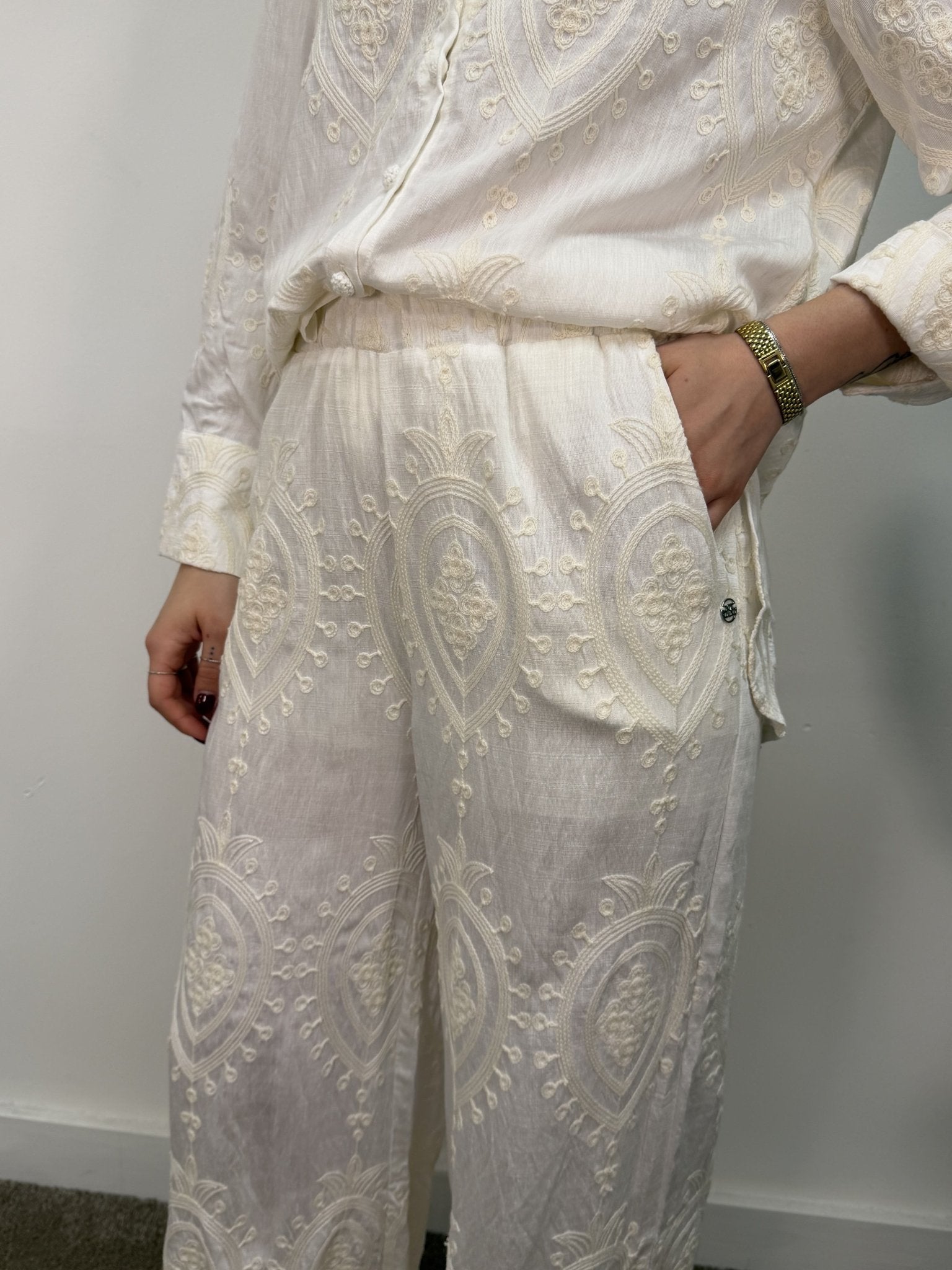 Pantalone in cotone operato BSB - GiuGiò | Shop online