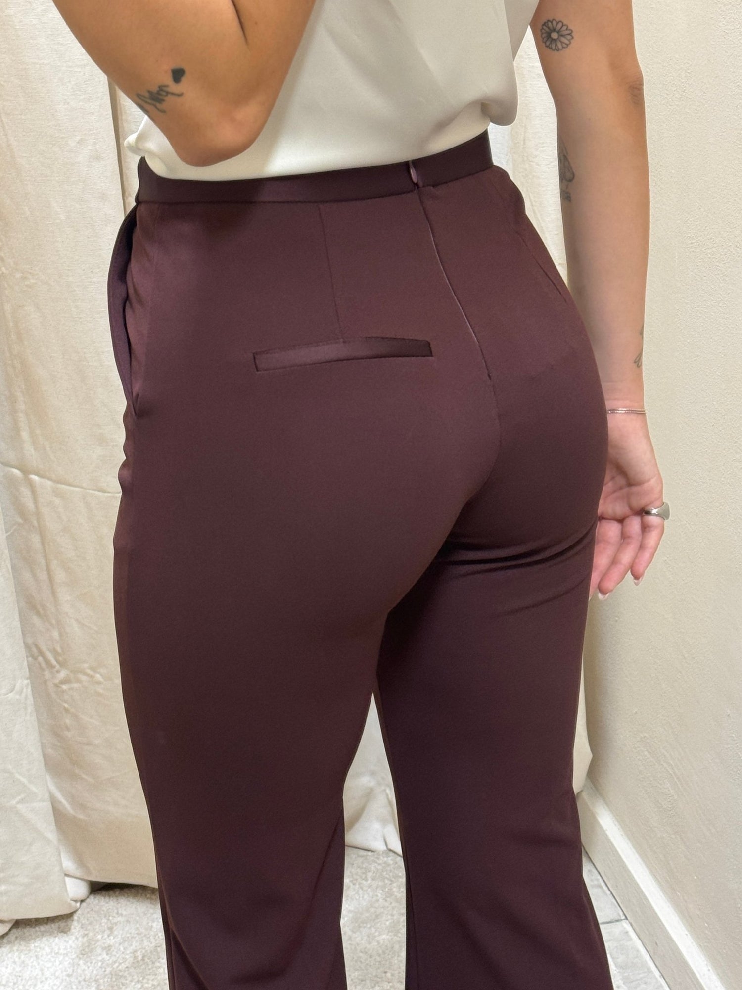Pantalone in crêpe a zampa Imperial - GiuGiò | Shop online