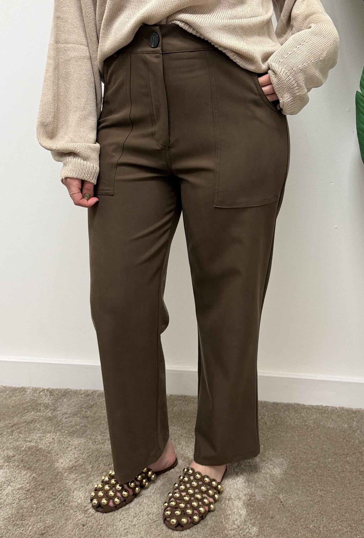 Pantalone in fustagno marrone MyD - GiuGiò | Shop online