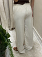 Pantalone in lino gessato gamba dritta Tensione In - GiuGiò | Shop online