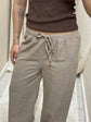 Pantalone in lino gessato gamba dritta Tensione In - GiuGiò | Shop online