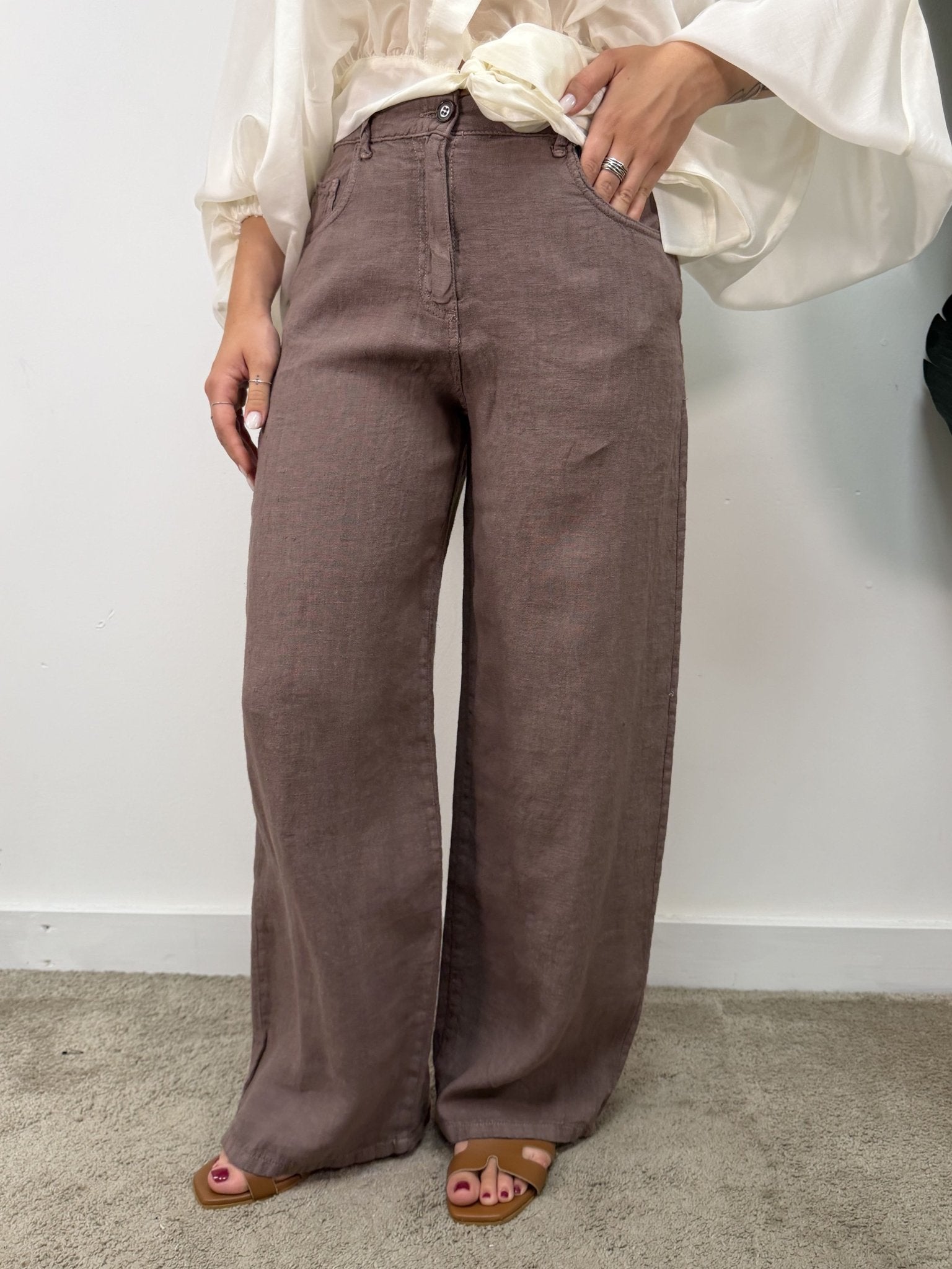 Pantalone in lino mod. "Bella" HaveOne - GiuGiò | Shop online