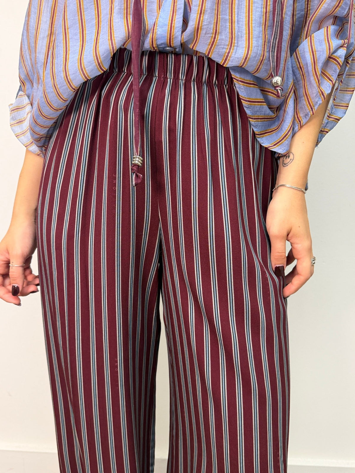 Pantalone in viscosa stampa righe Nomad by HaveOne - GiuGiò | Shop online