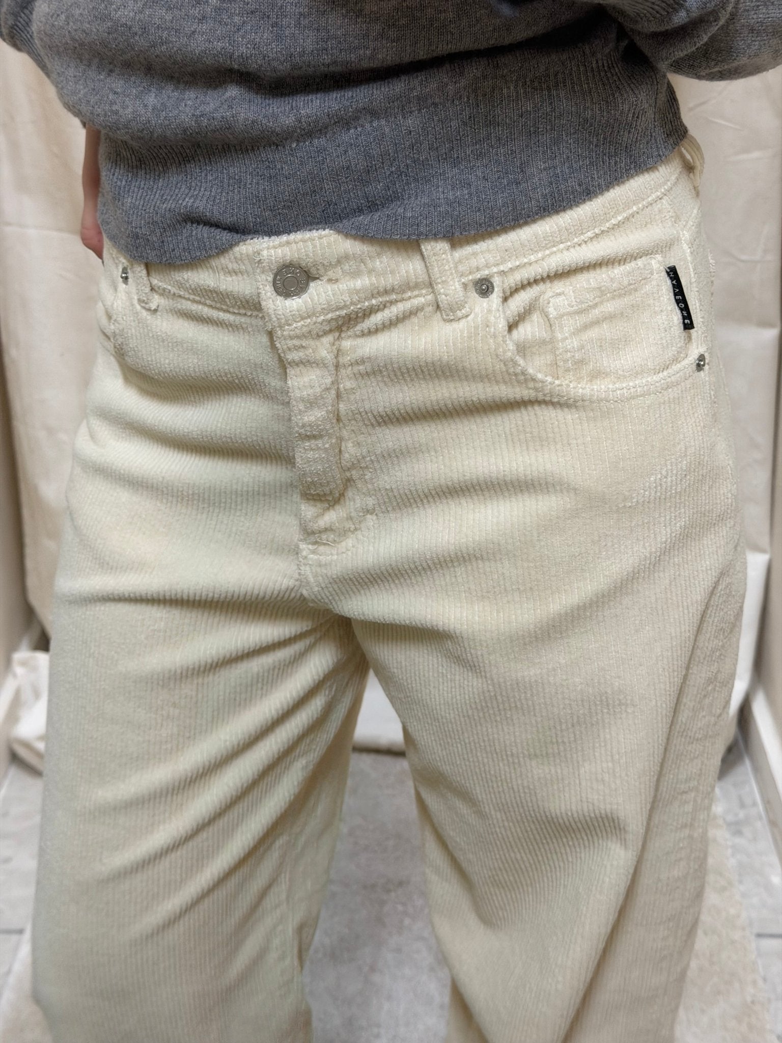 Pantalone mod. Bella in velluto rocciatore burro HaveOne - GiuGiò | Shop online